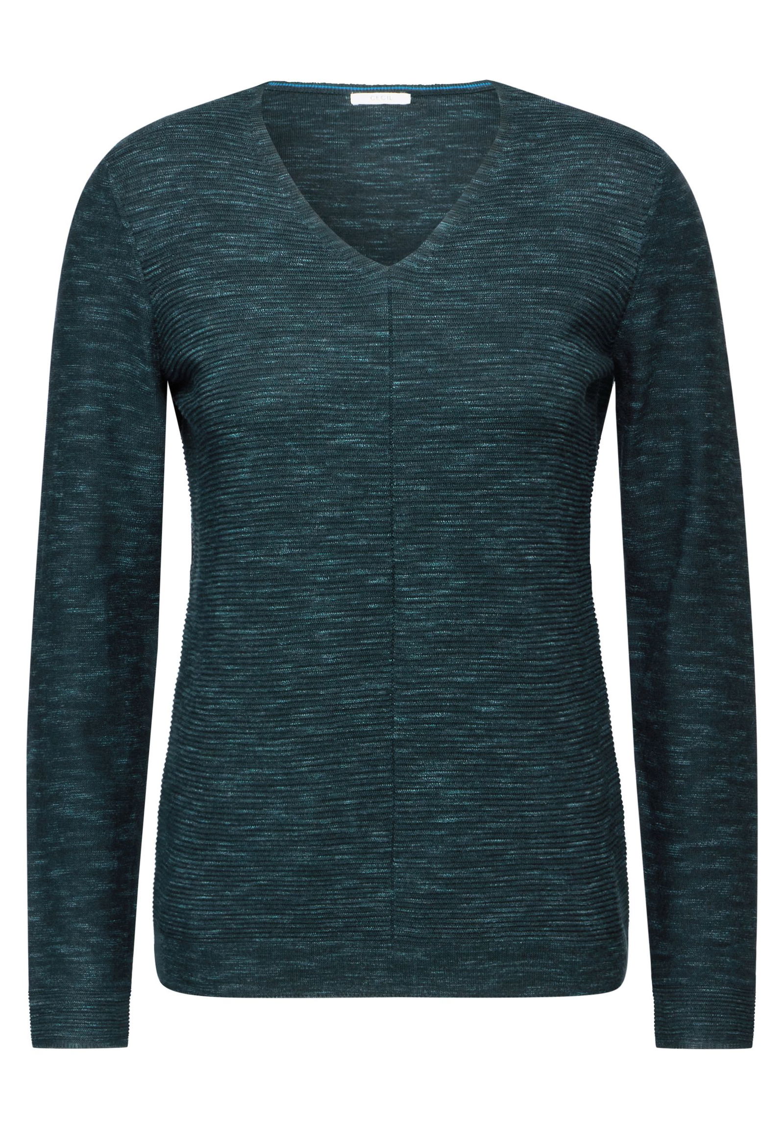 CECIL Pullover heather fir green melange XXL NEW-805717