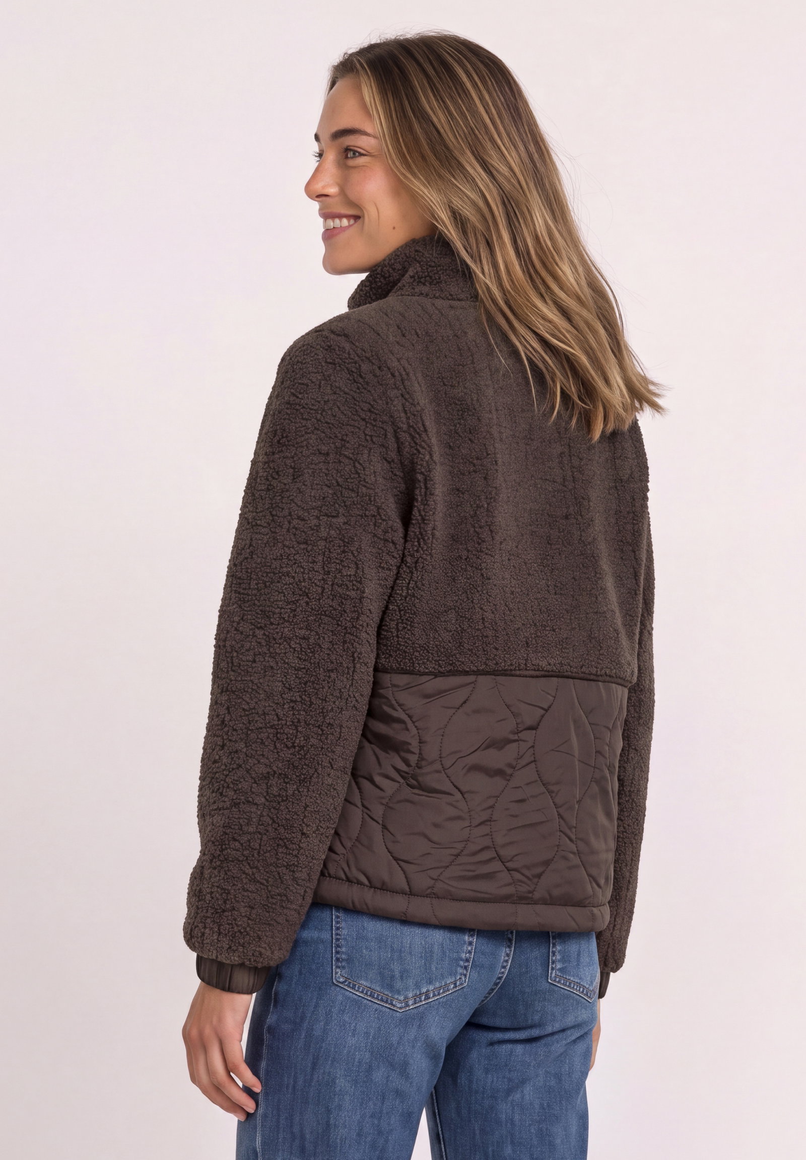 LTD QR Mat Mix Teddy Jkt, plummy brown #4