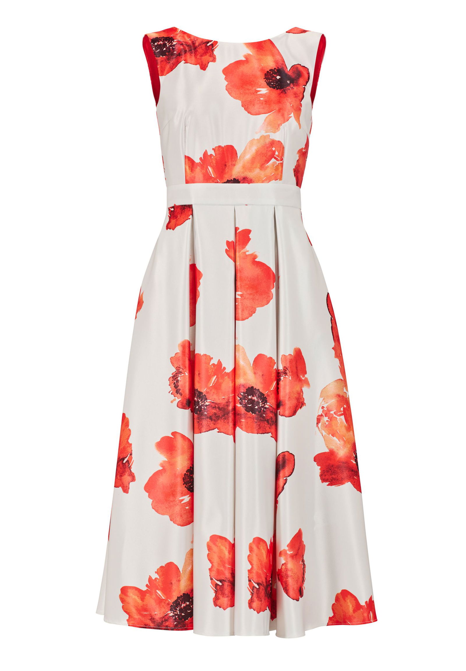 Cocktailkleid aus bedrucktem Duchesse