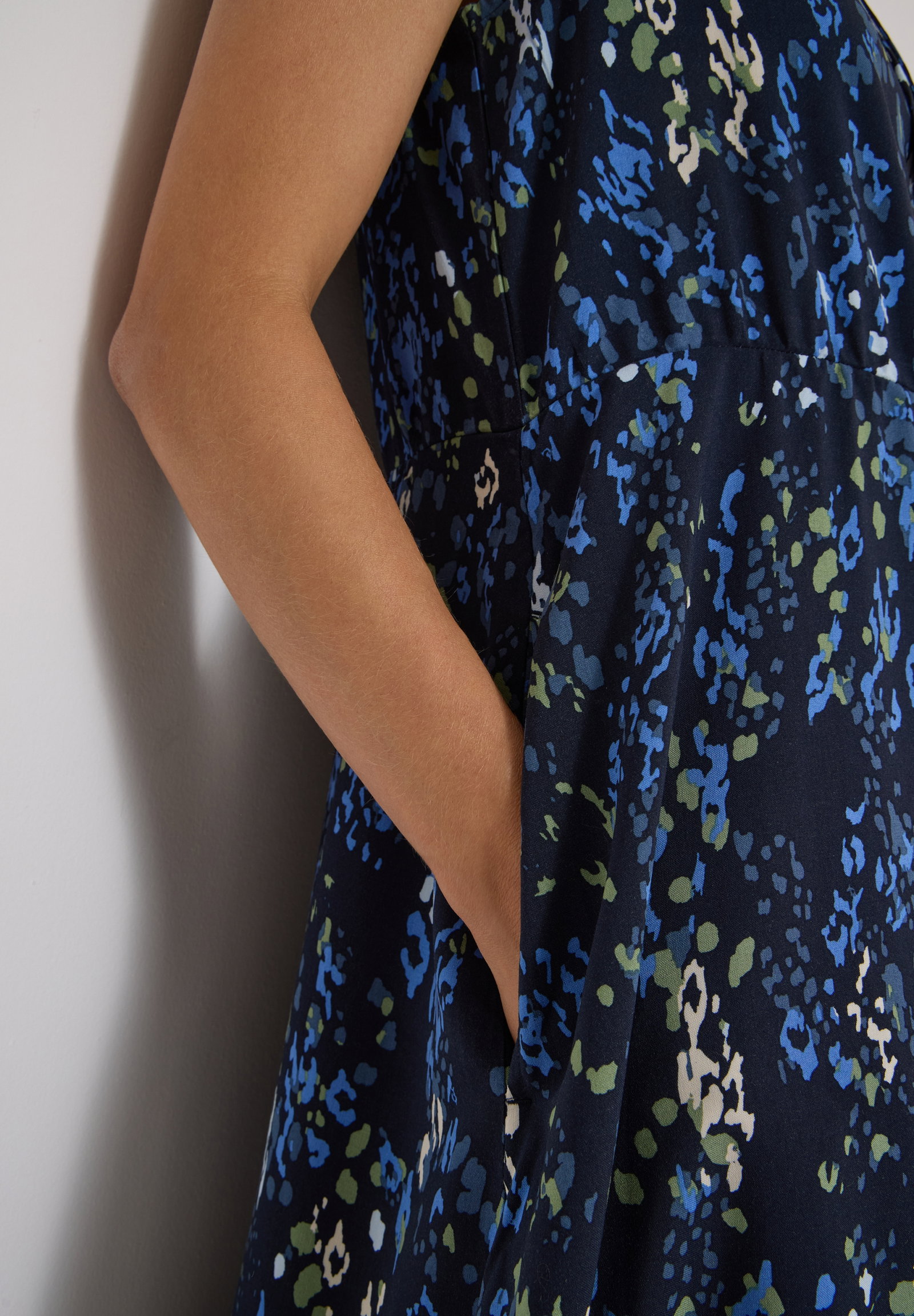 TOS Medi Print Dress, urban dark blue #7