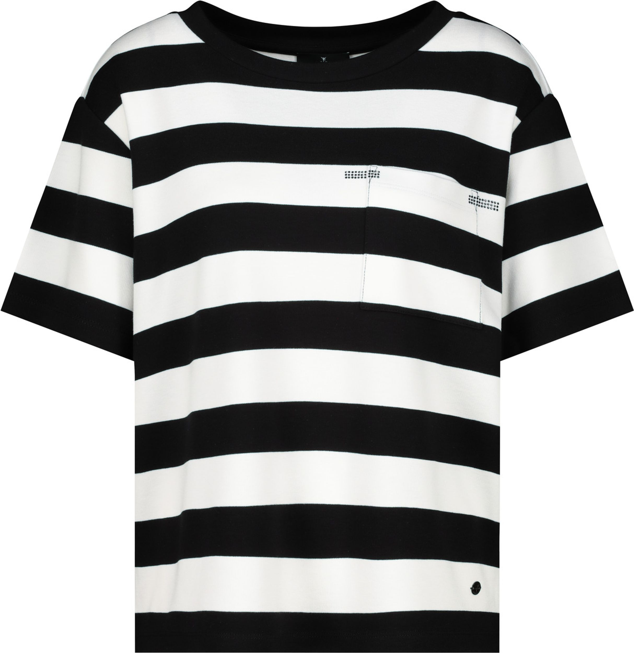 Monari |  T-Shirt, schwarz Ringel | 46 | schwarz ringel