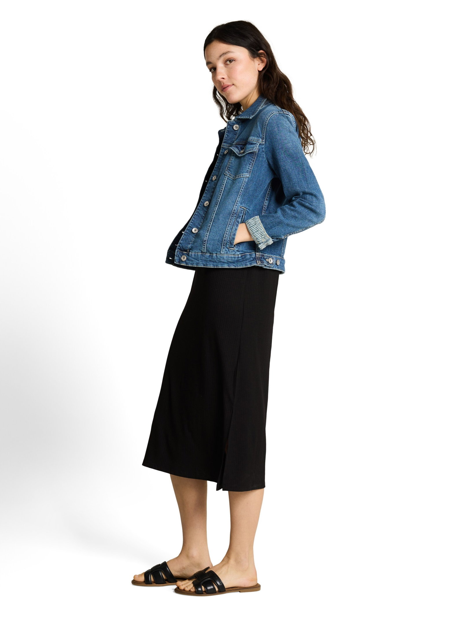 midi structure dress with cap, deep black #3
