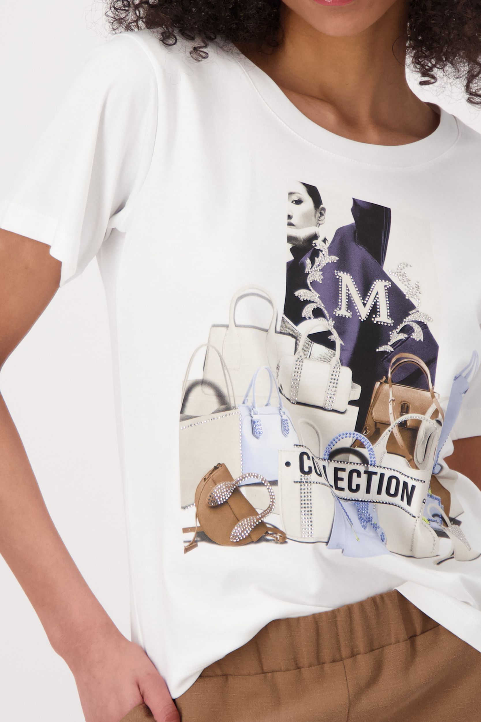 Monari |  T-Shirt, cream | 38