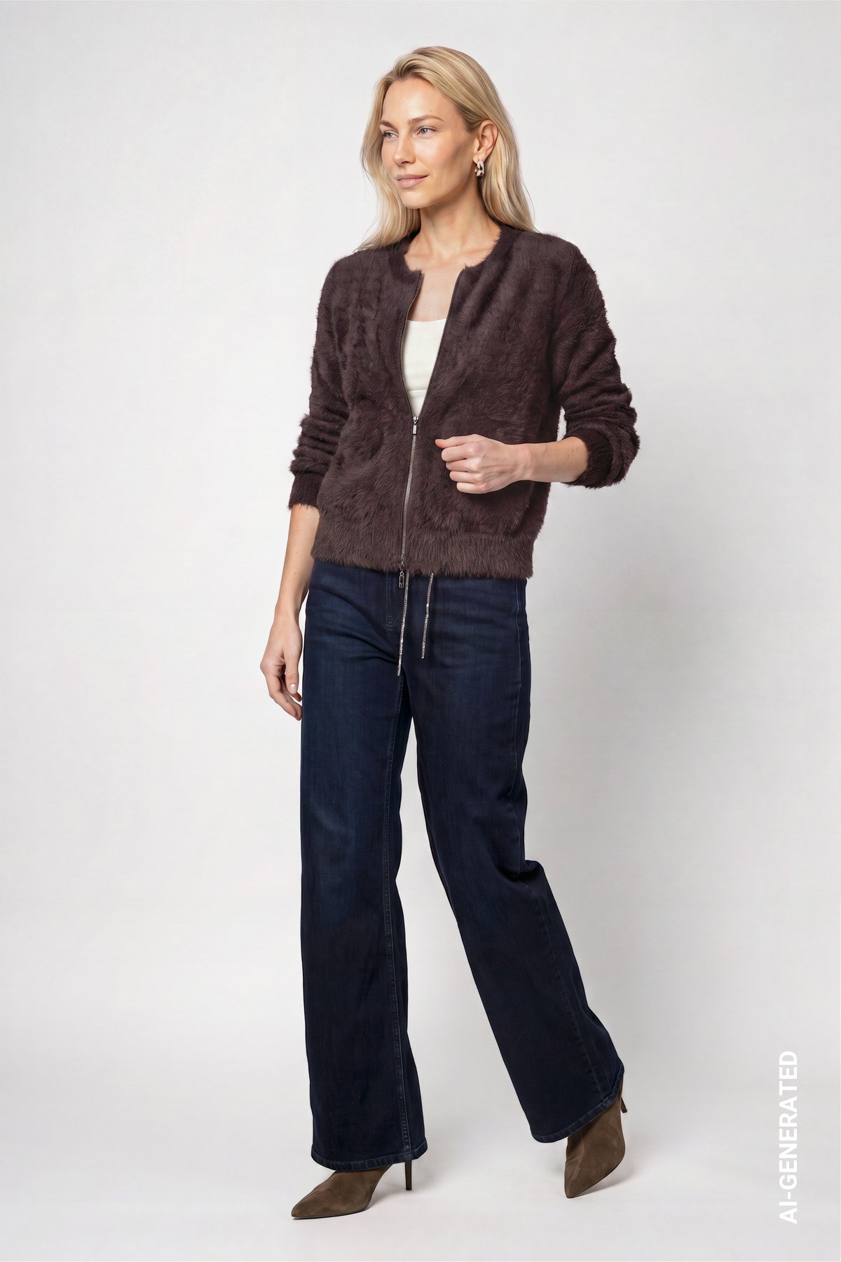 Strickjacke, black coffee #6