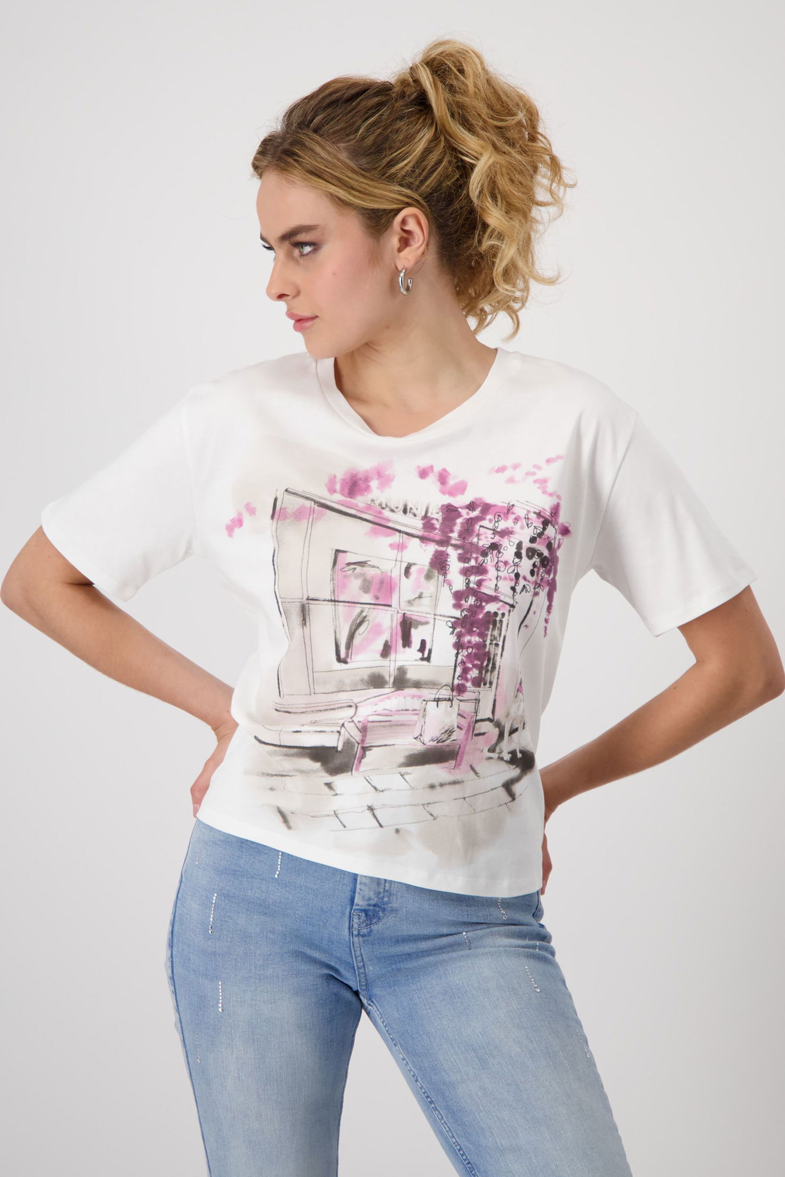 Monari |  T-ShirtT-Shirt, off-white | 40 | Weiß