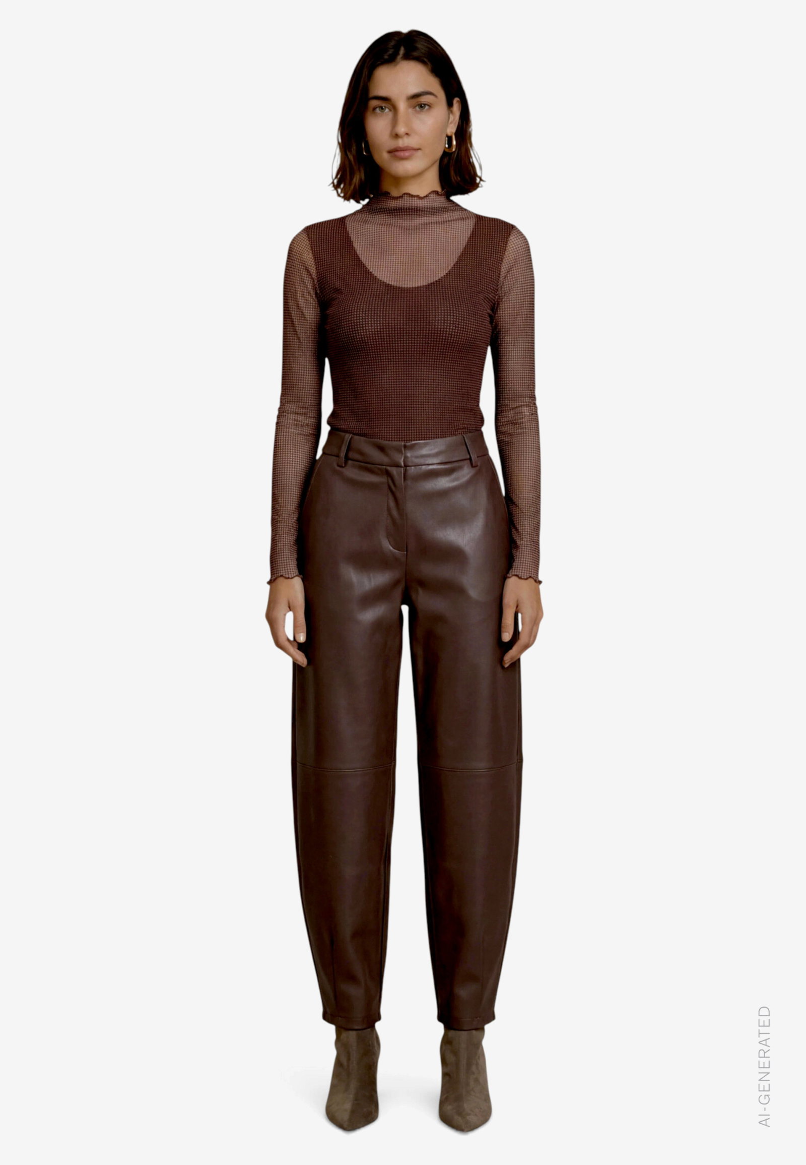 Shirt Kurz 1/1 Arm, Beige/Brown #4