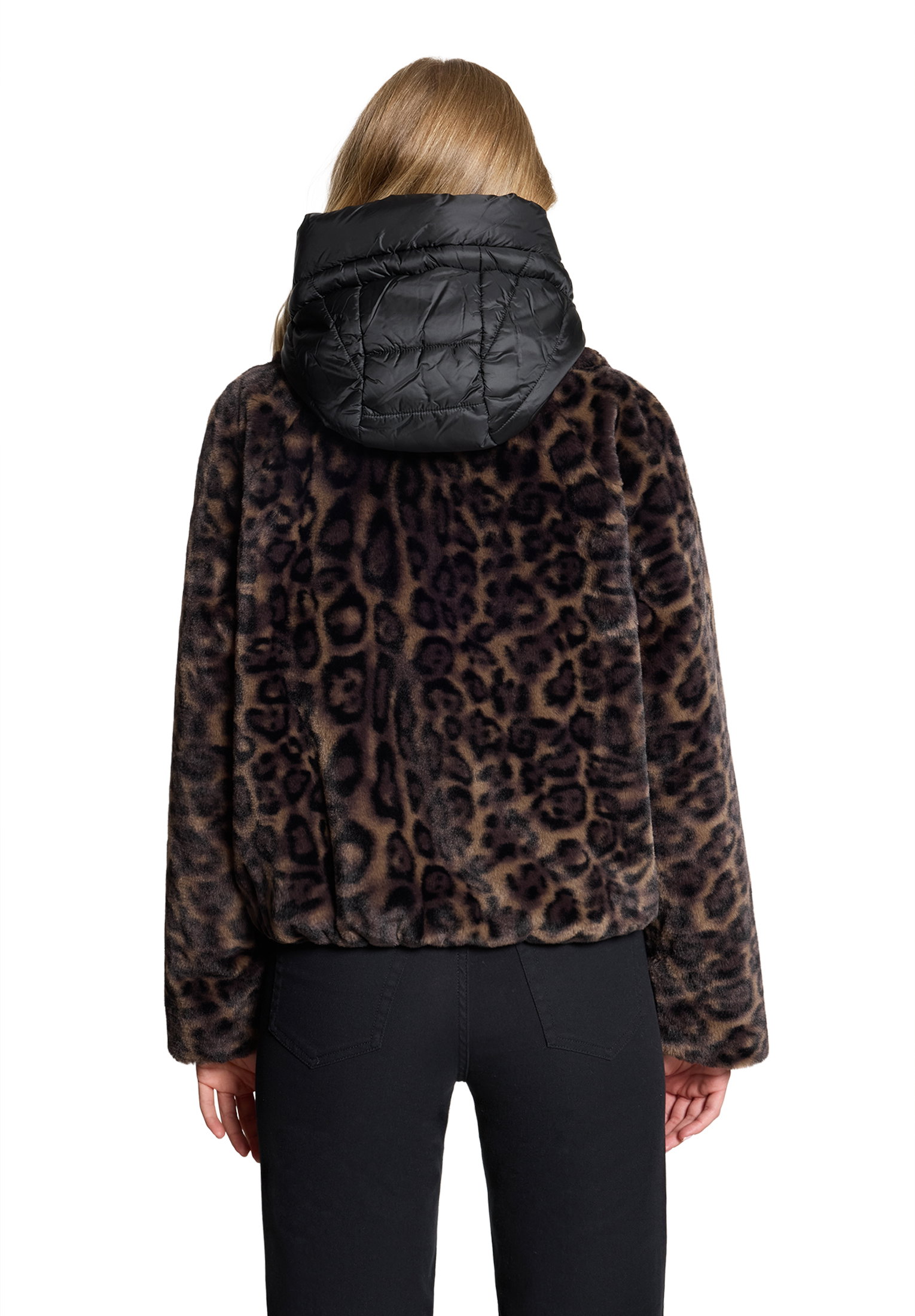 Jacke PlUEsch, Taupe/Black #4
