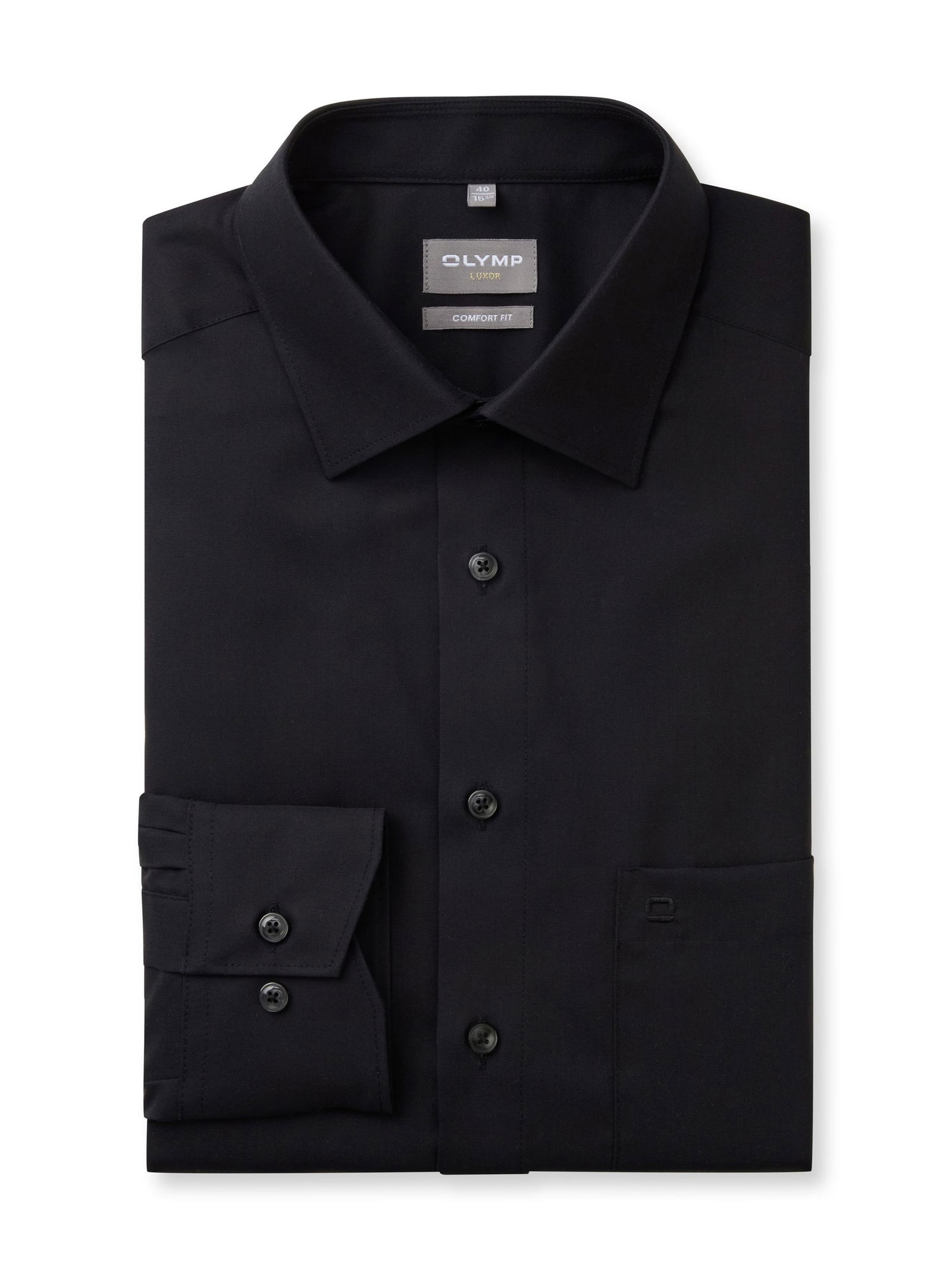 Olymp |  Olymp Hemd Modern Fit  | 45 | schwarz