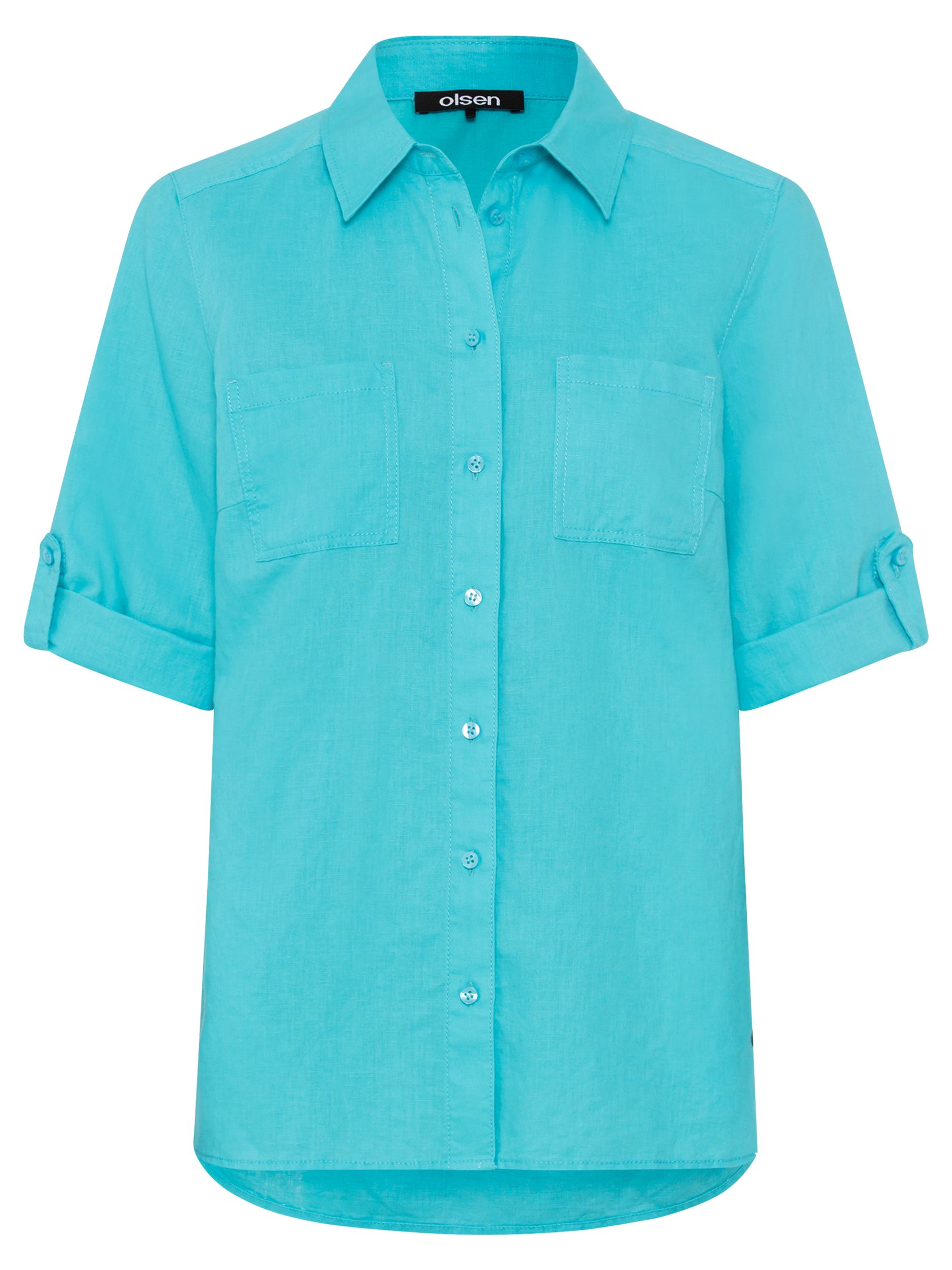 Olsen |  Olsen Druckbluse  | 46 | aruba blue