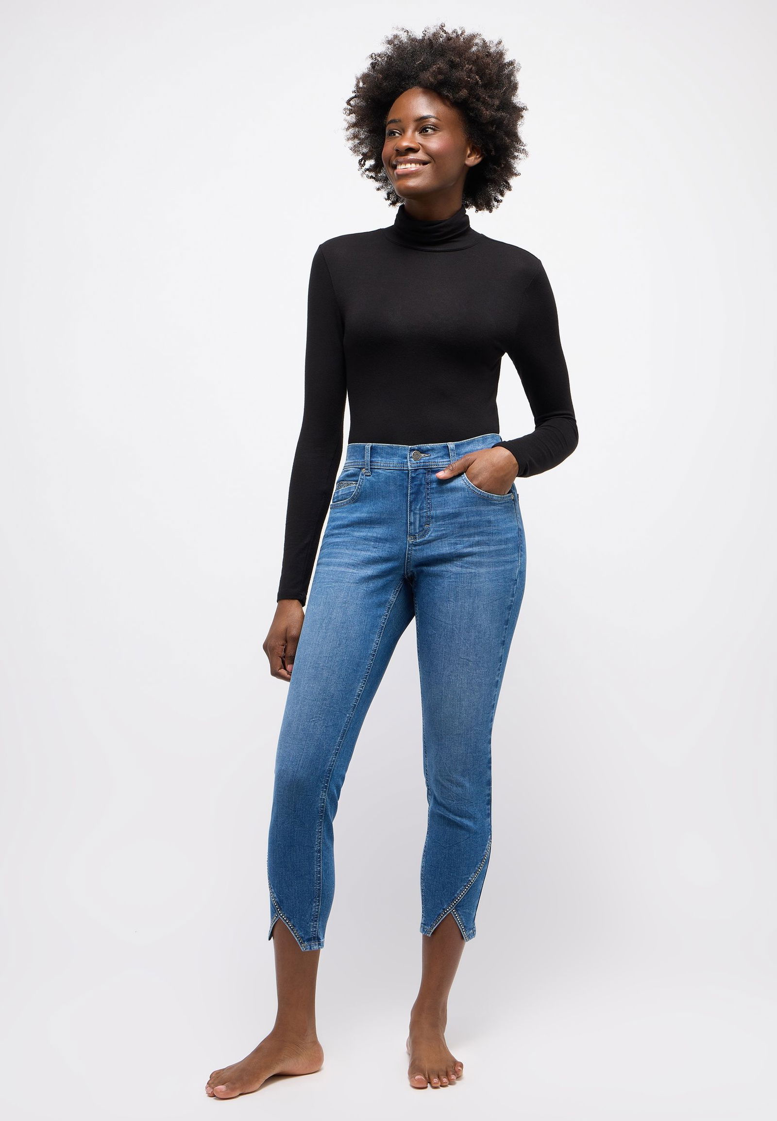 Angels | Angels Slim Fit Jeans "Ornella" | 42 | mid blue random used