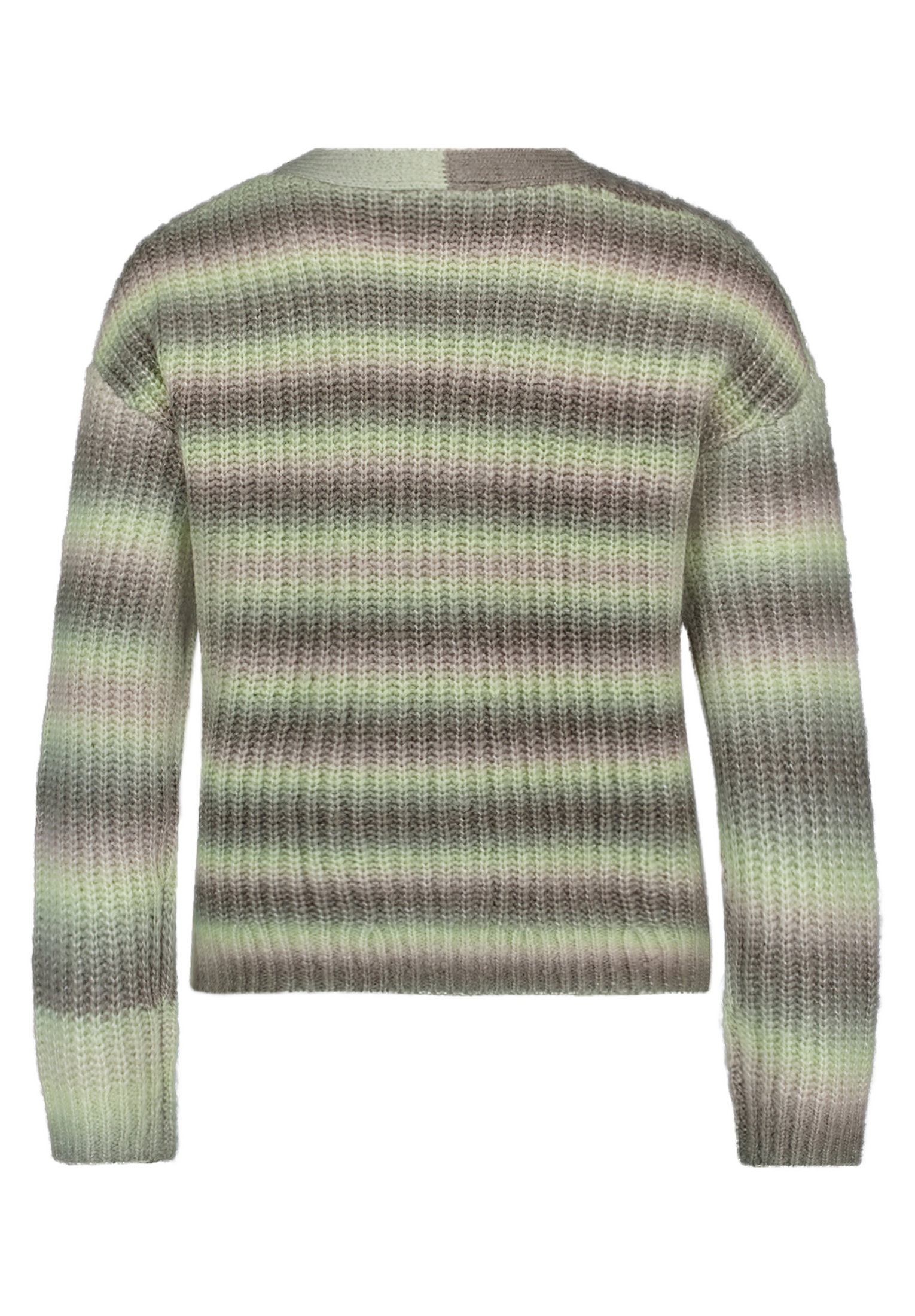 Strickjacke Kurz 1/1 Arm, Khaki/Cream #2