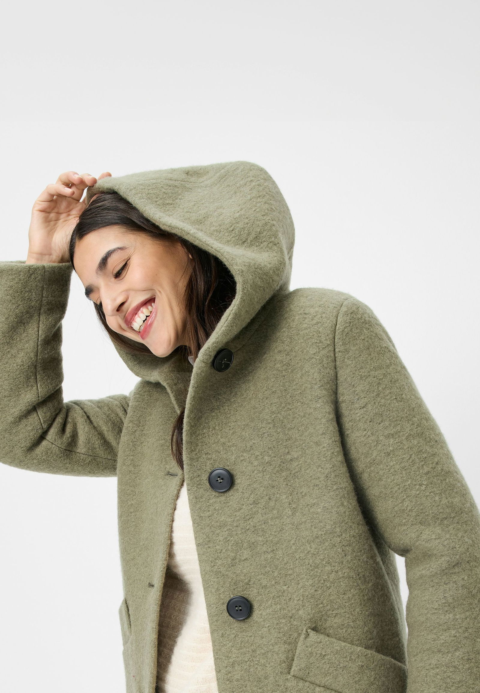 Fuchs & Schmitt |  Fuchs & Schmitt Strickkurzmantel | 48 | apfel