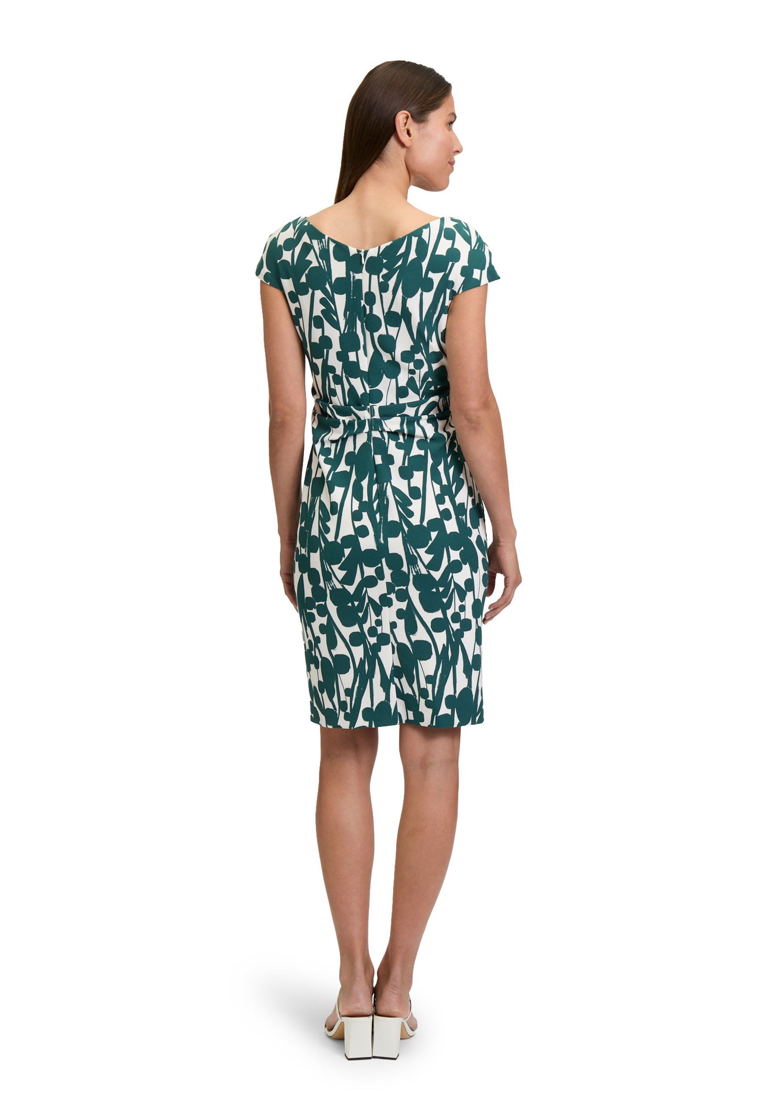 Vera Mont | Vera Mont Kurzes Kleid | 40 | cream/dark green