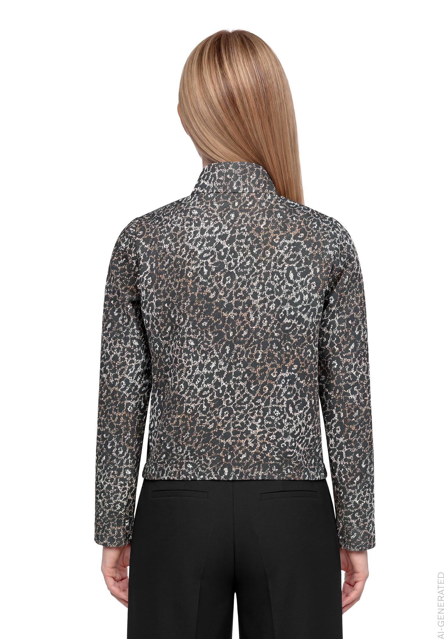 Sweat Jacke Kurz 1/1 Arm, Black/Beige #4