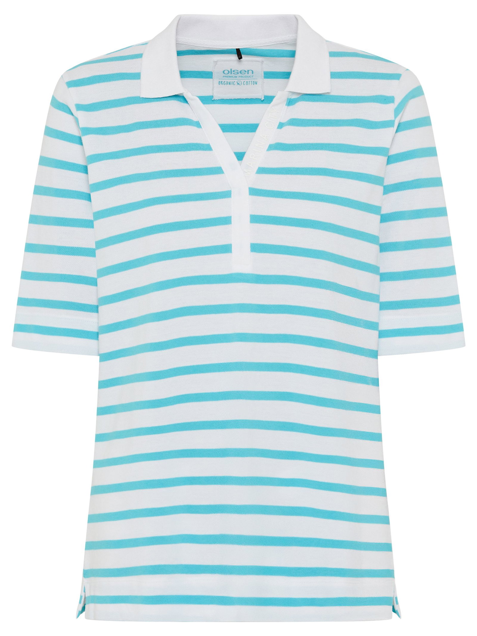 Olsen |  Polo Shirt Short Sleeves | 42 | aruba blue