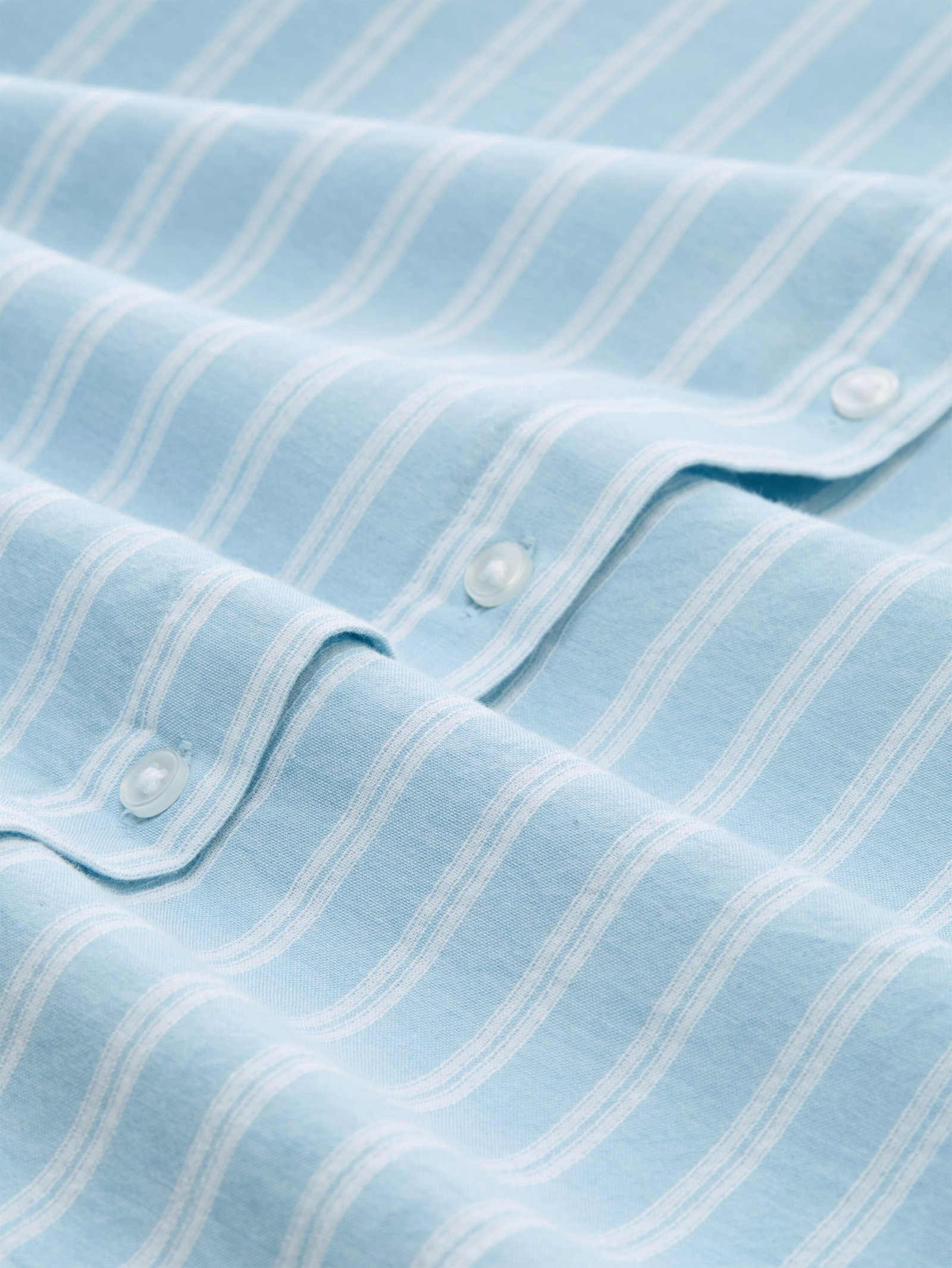 shortsleeve cotton shirt, blue white stripe #2