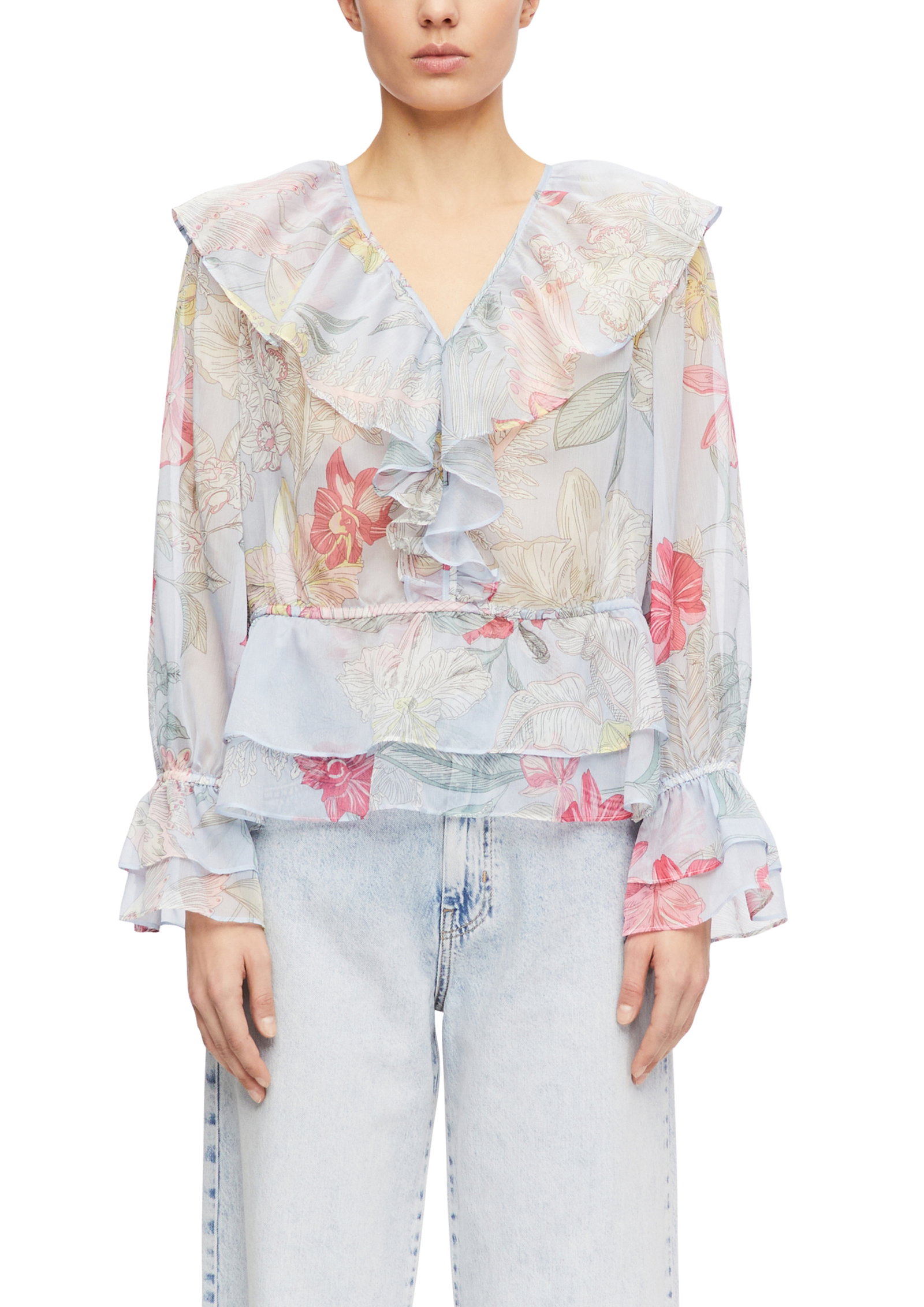 Comma Chiffonbluse mit Volant-Details #4