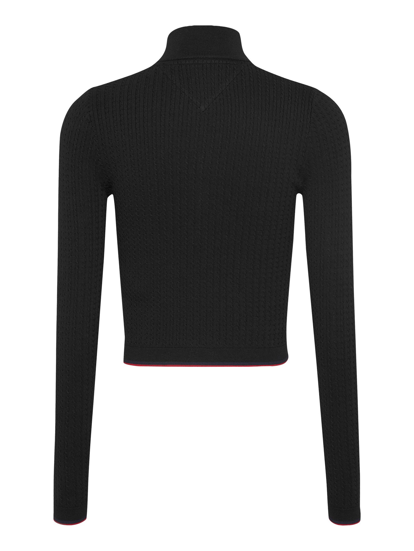  | TJW CABLE ZIP THRU CARDIGAN | L | black