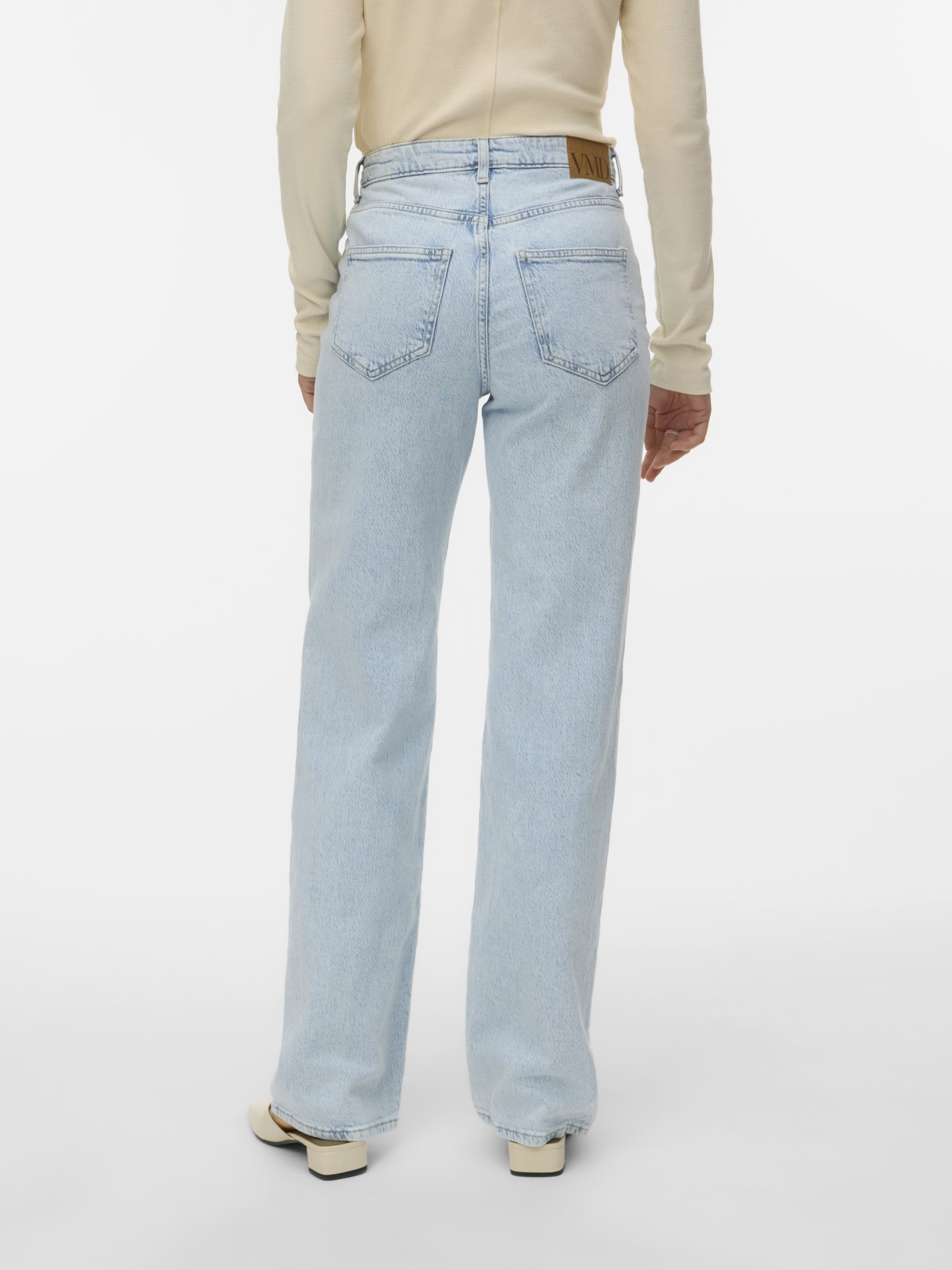VMTESSA HR WIDE JEANS RA3052 GA NOO, Light Blue Denim #4
