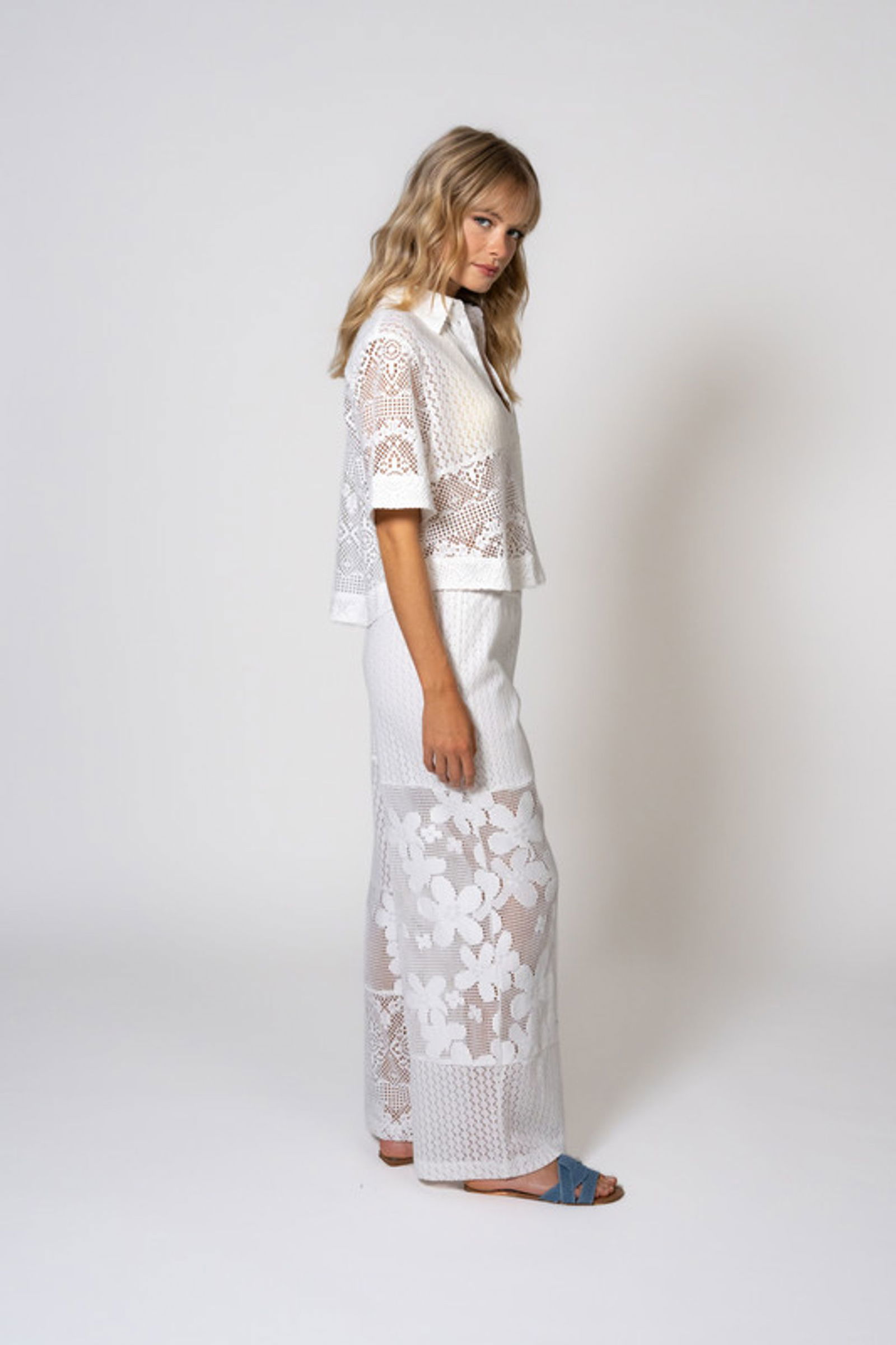 Oh April |  Oh April Spitzenhose "Ackee" | S | offwhite