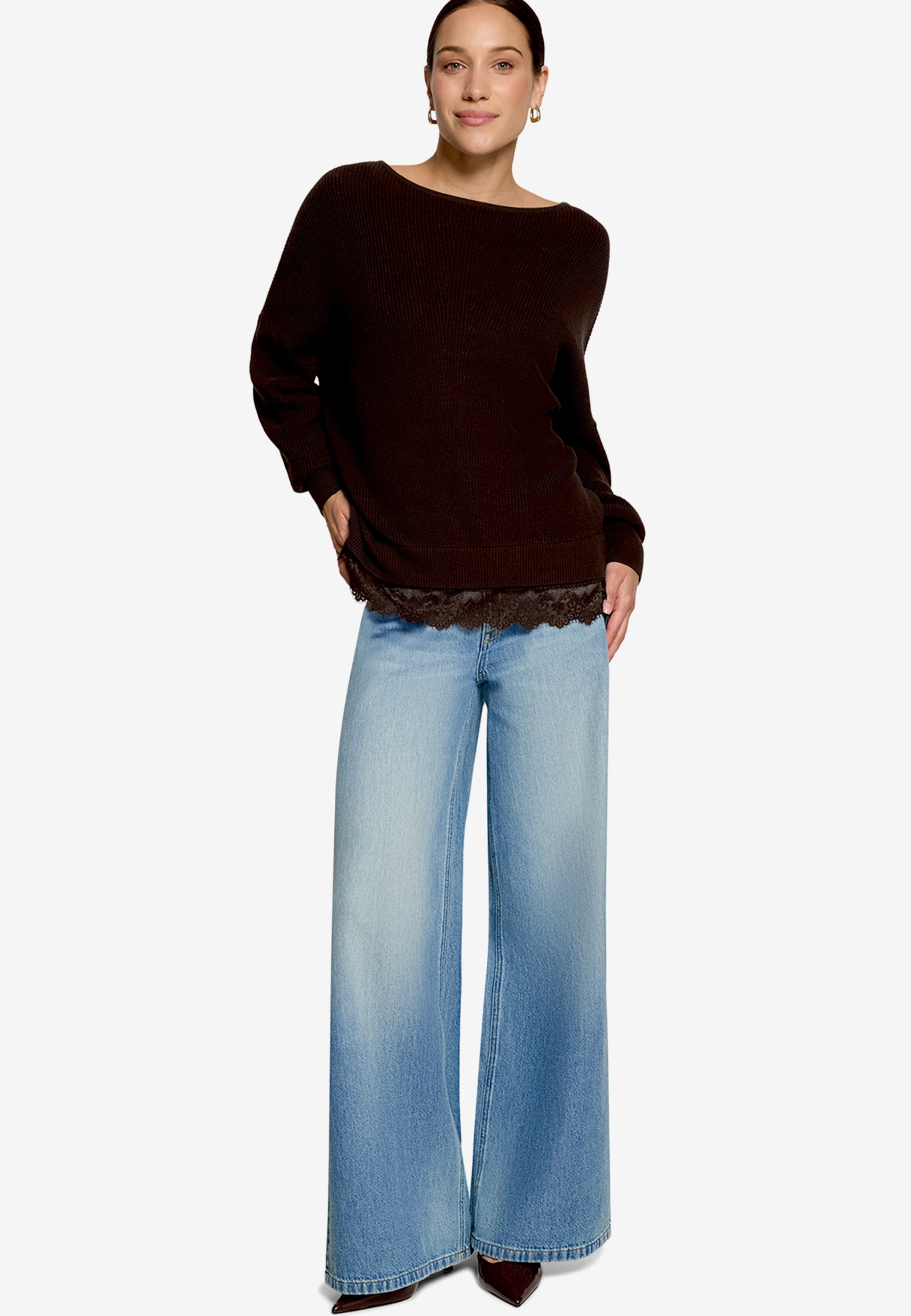 Strickpullover Kurz 1/1 Arm, Chocolate Plum #9