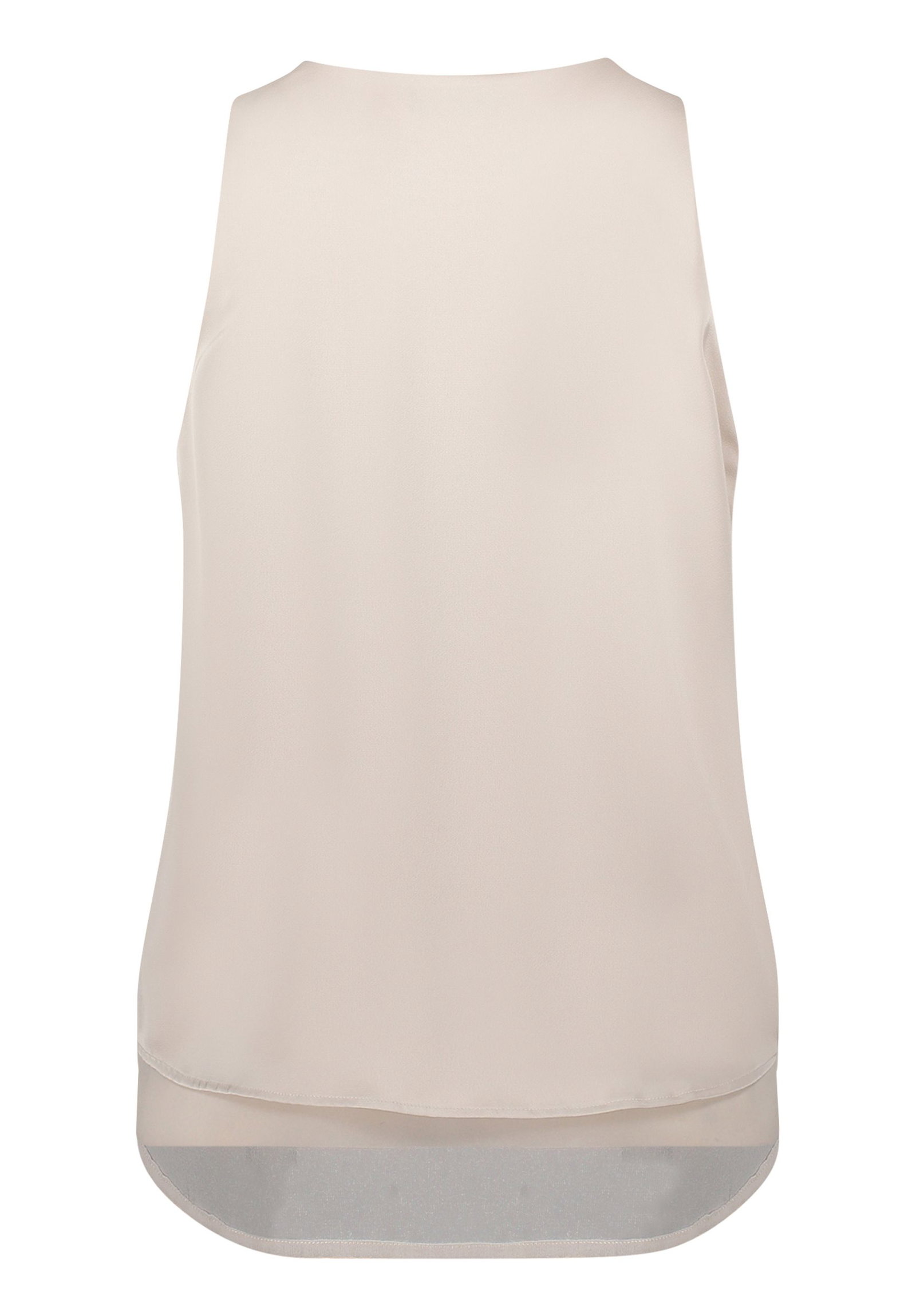 |  Bluse Lang ohne Arm, Light Beige | 38 | grau beige