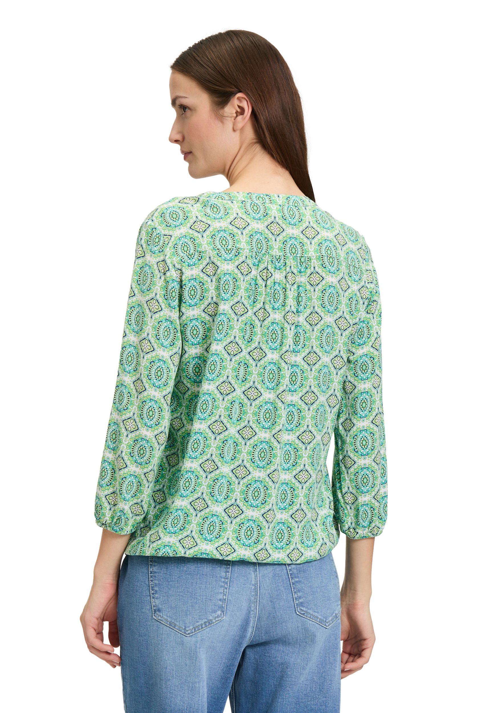 Cartoon |  Cartoon Druckbluse  | 40 | green/blue