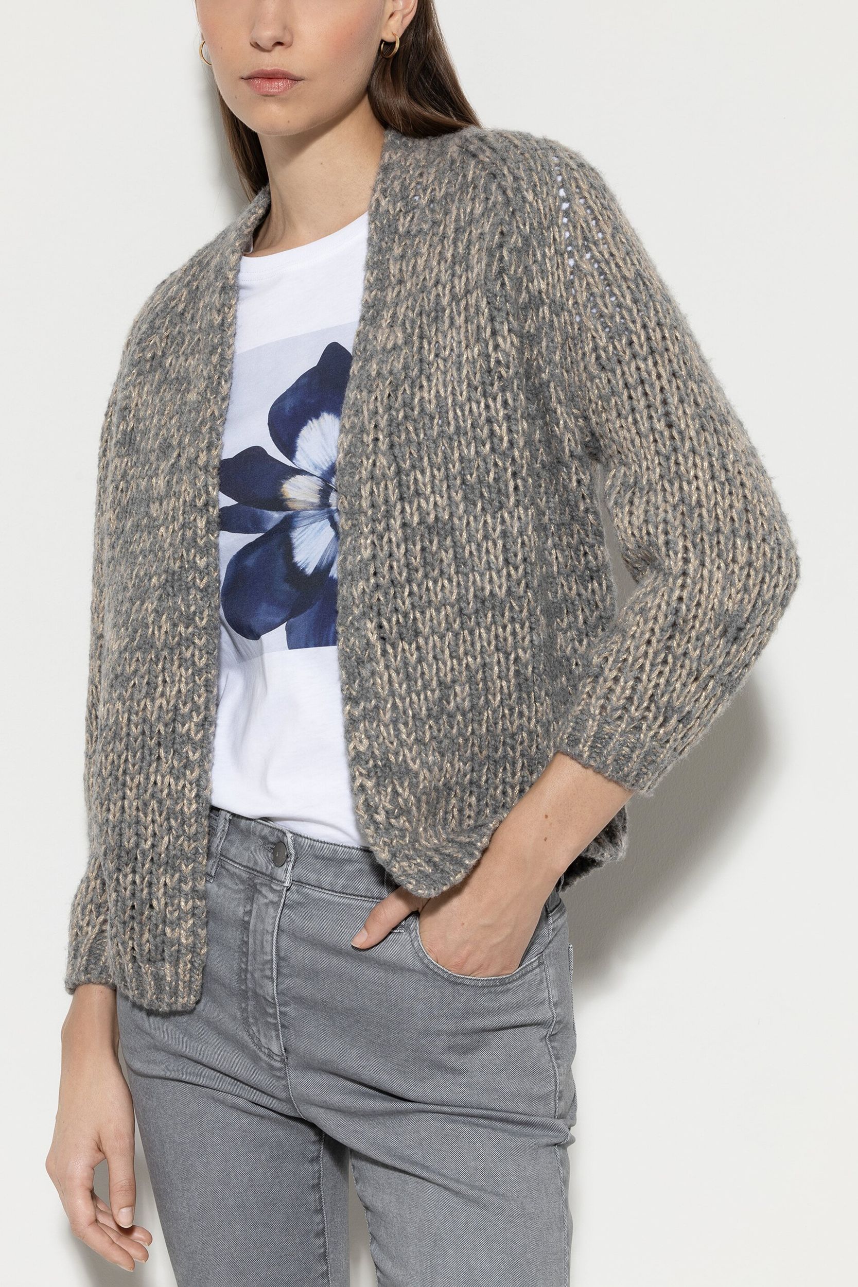 Luisa Cerano |  Luisa Cerano Strickjacke | Cardigan  | 40 | heather grey