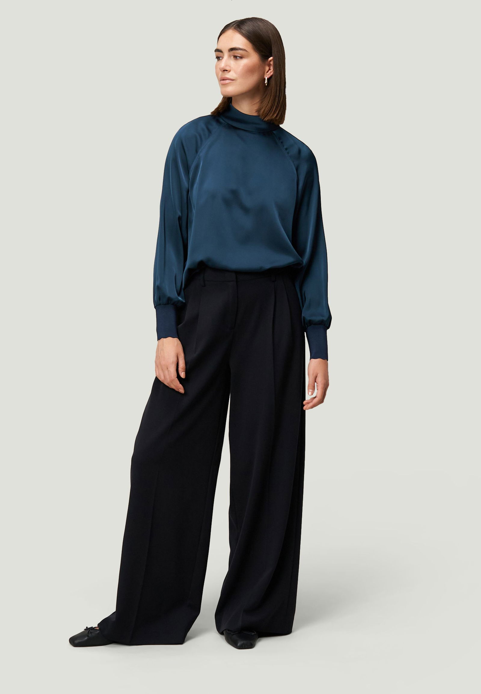 Zero | Zero Druckbluse | 36 | teal ocean