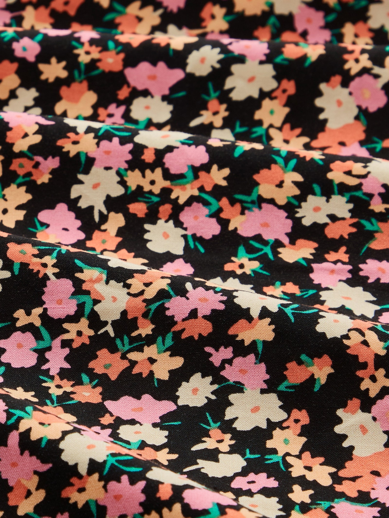 american neckline maxi dress, black flower print #2