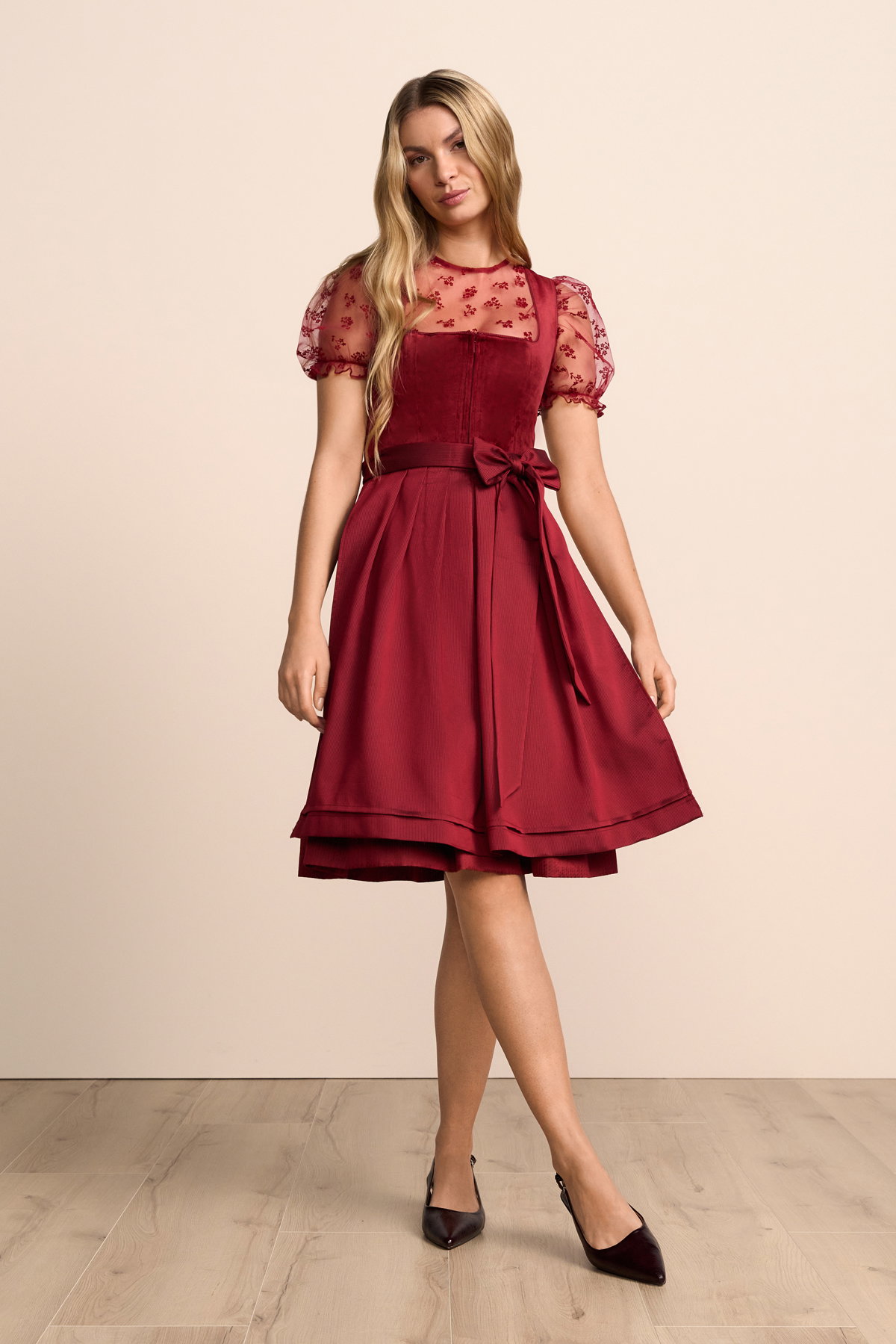 Krüger Madl Dirndl Mididirndl aus Samt 60cm #4