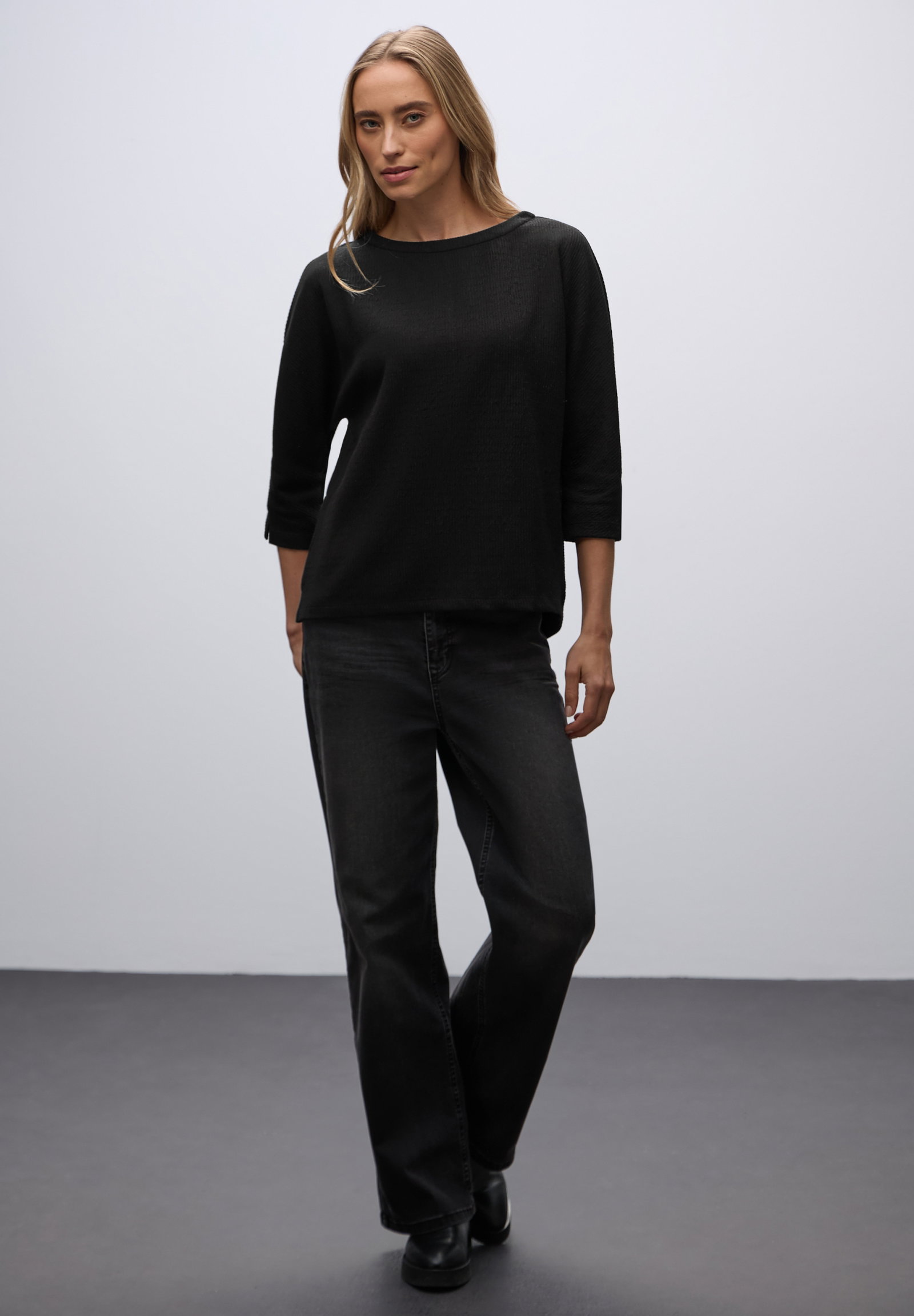 EOS_Structured shirt w. lurex, Black #5