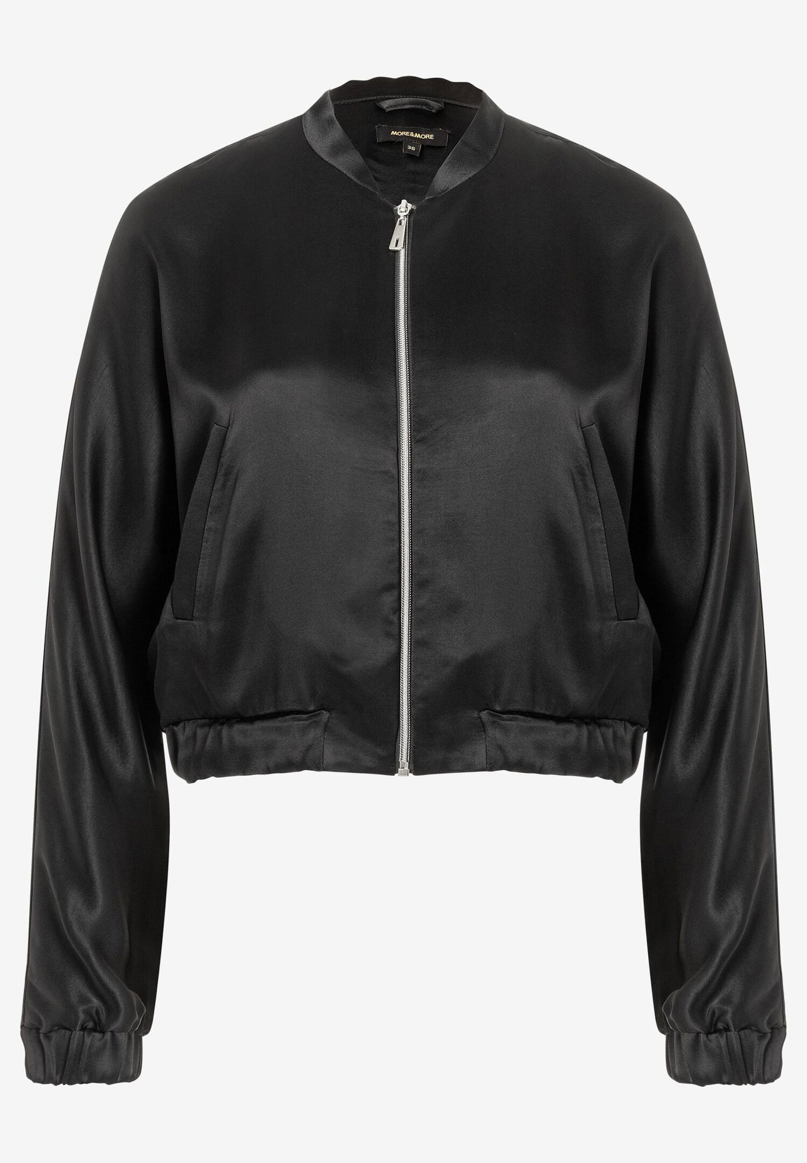More & More |  More & More Satin-Blouson  | 38 | schwarz