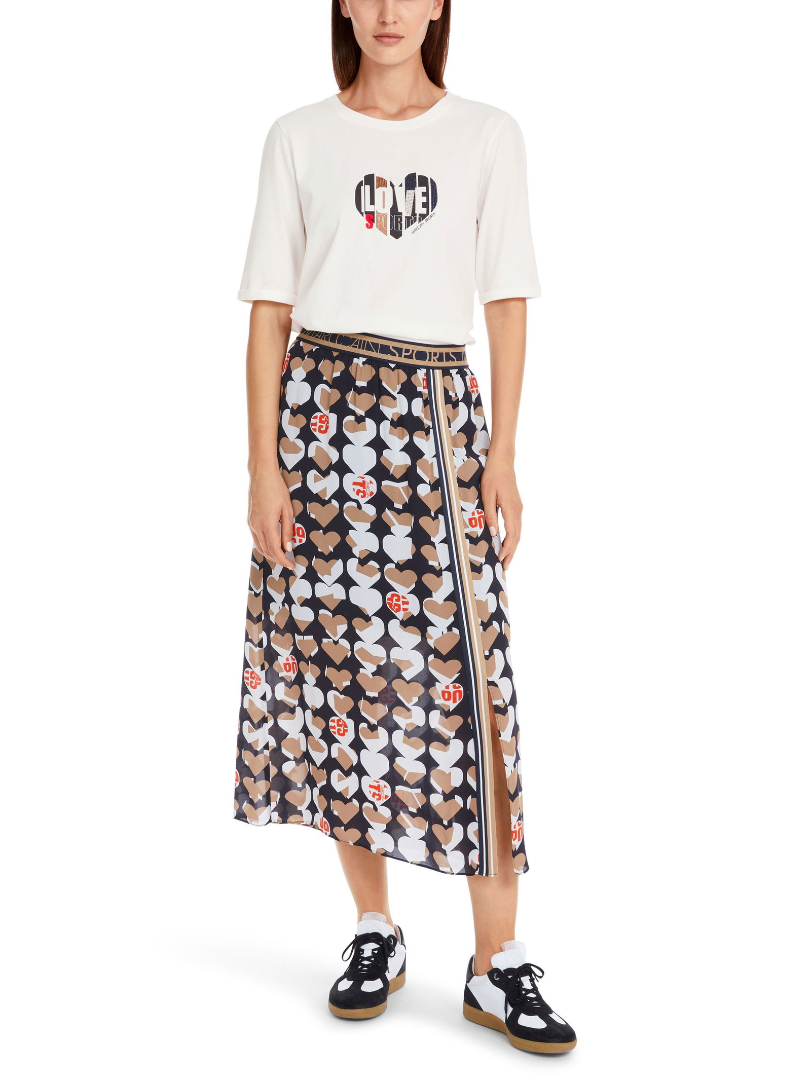 cbd8182c812d54a815d19ebf84c971e8 Marc Cain Sports |  T-Shirt aus 100  % Baumwolle | 36 | off-white