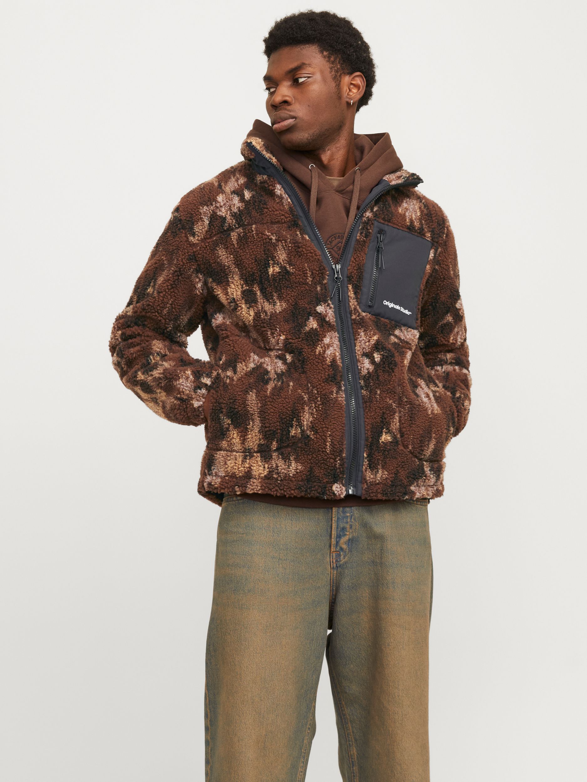 Jack&Jones |  JORVESTERBRO TEDDY JACKET AW24 NOOS | S | chocolate lab