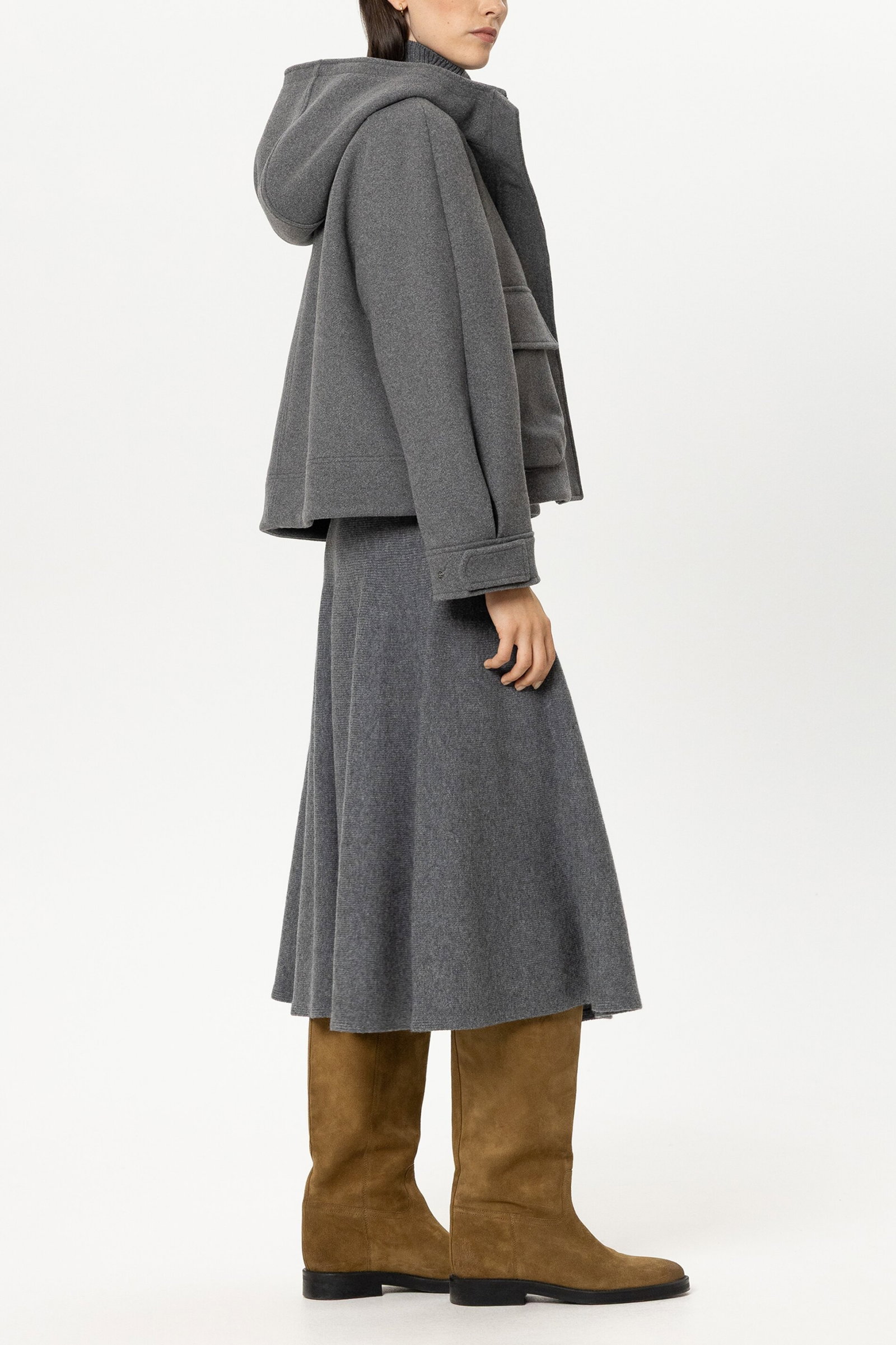 Outdoorjacke aus Woll-Mix, heather grey #3