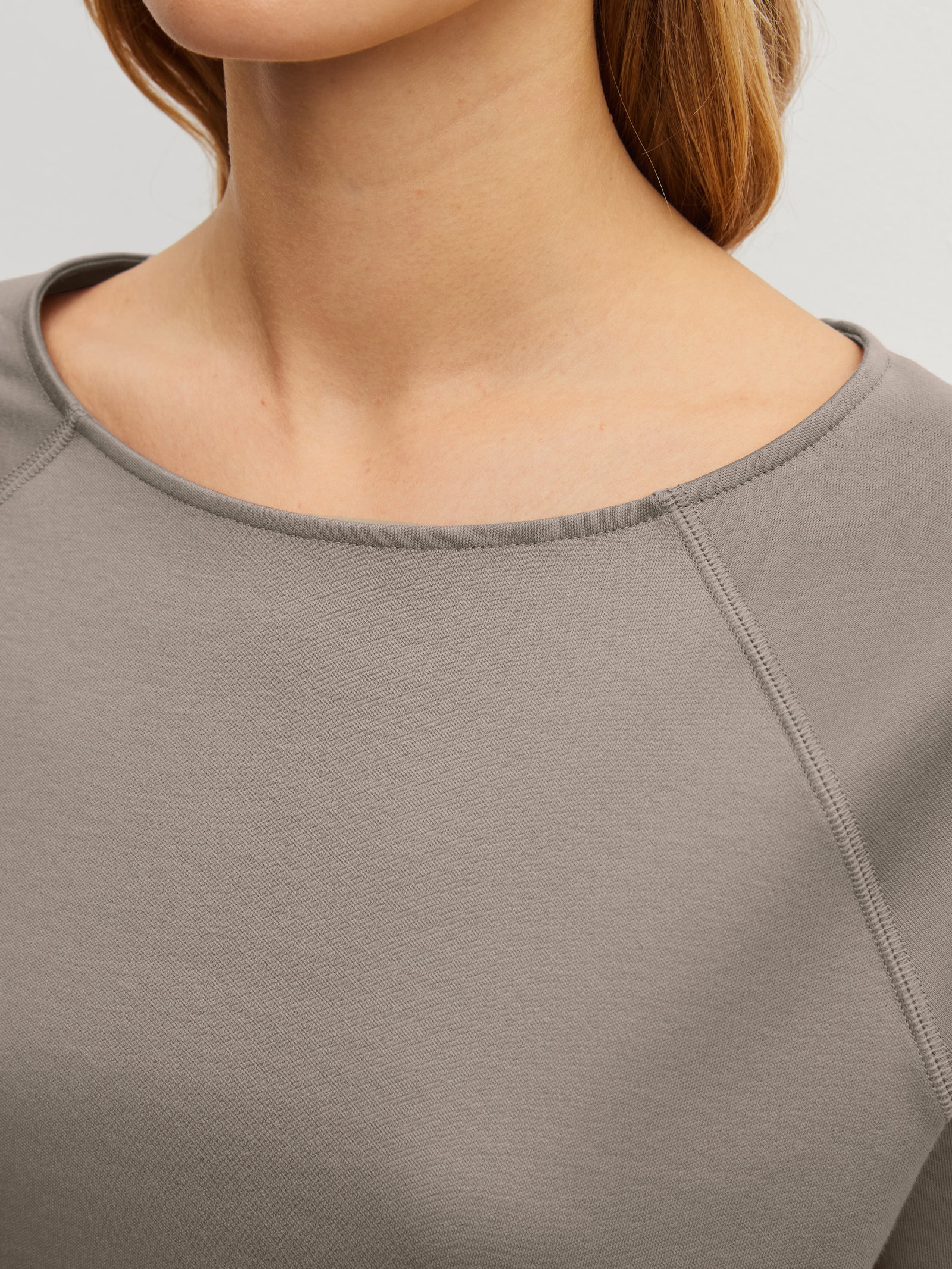 DAMEN Shirt langarm, truffle mousse #10