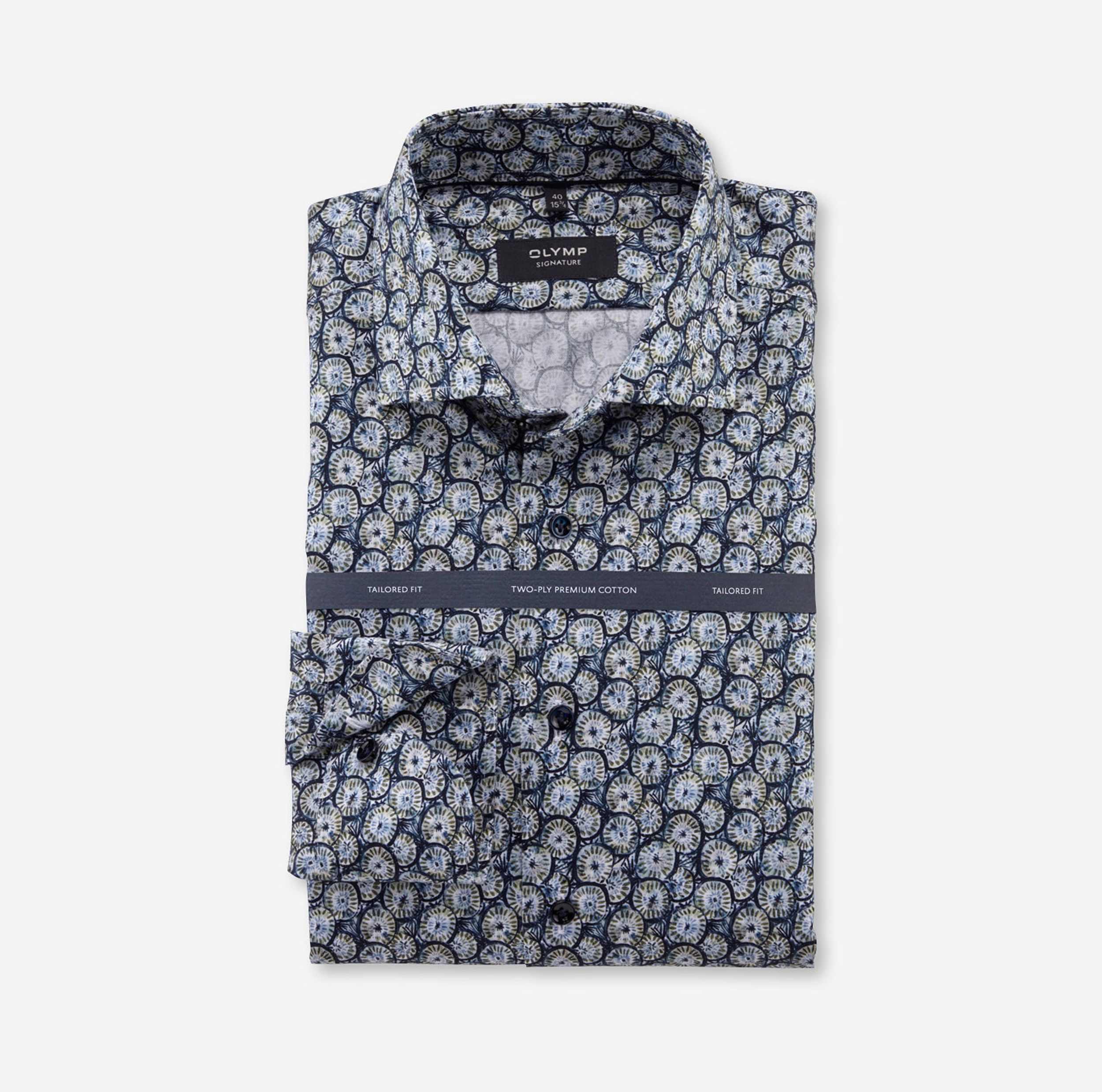 OLYMP Signature |  Olymp Signature Hemd Tailored Fit | 42 | oliv