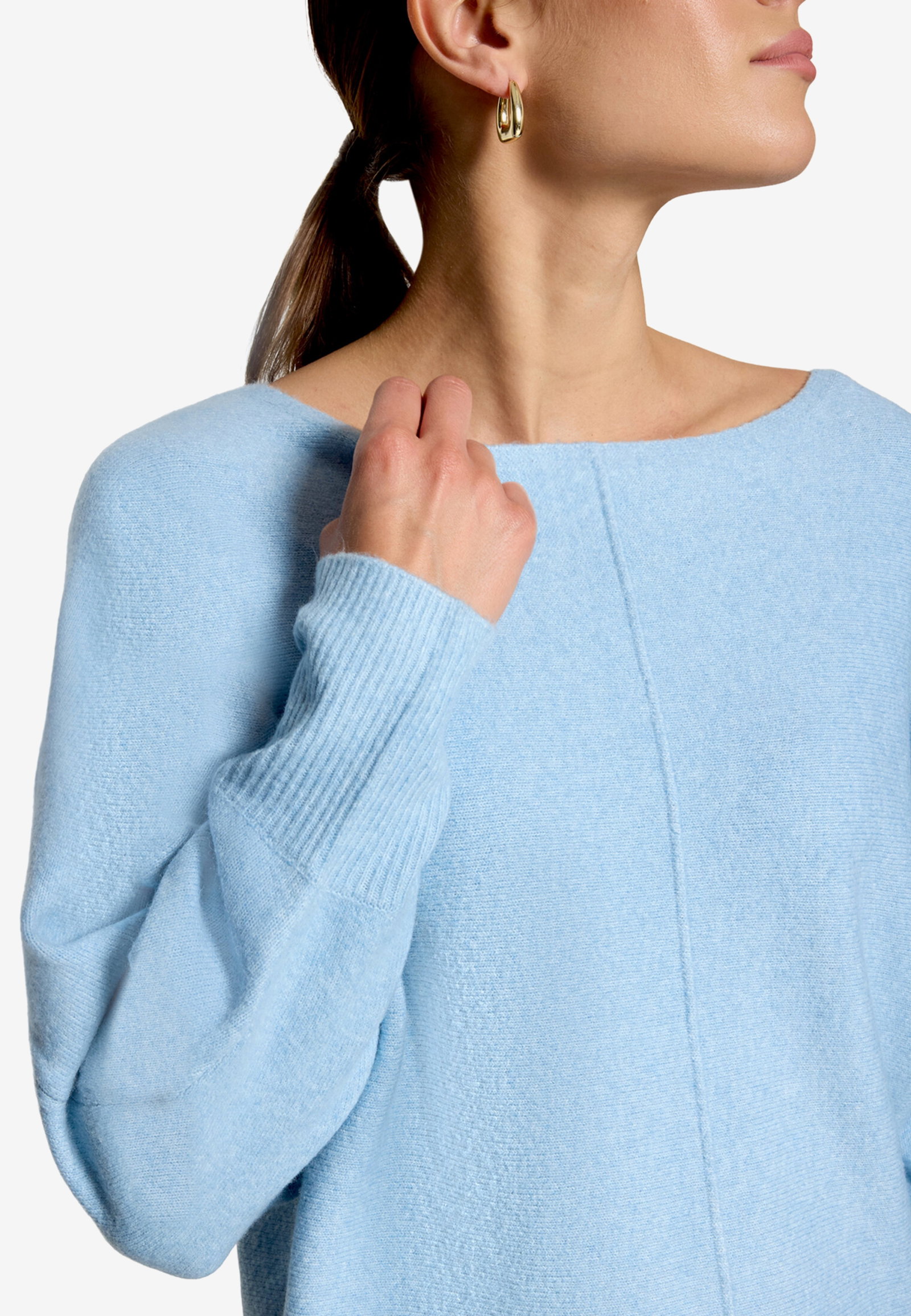 Strickpullover Kurz 1/1 Arm, Ashley Blue Melange #5