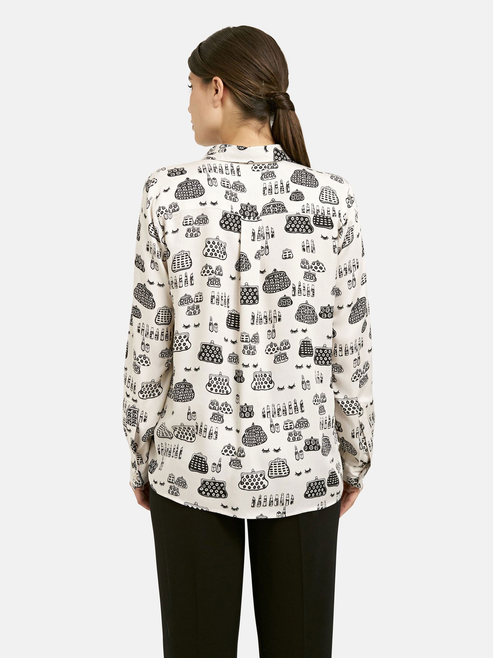  | shirt blouse 1/1 sleeve | 40 | cream print