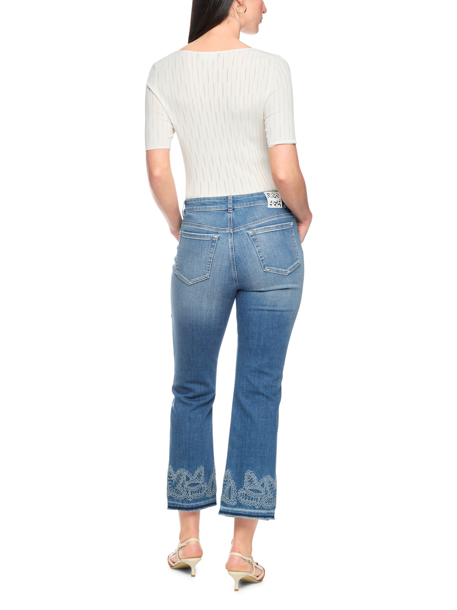Jeans FORLI mit Paisley-Lochstickerei #3