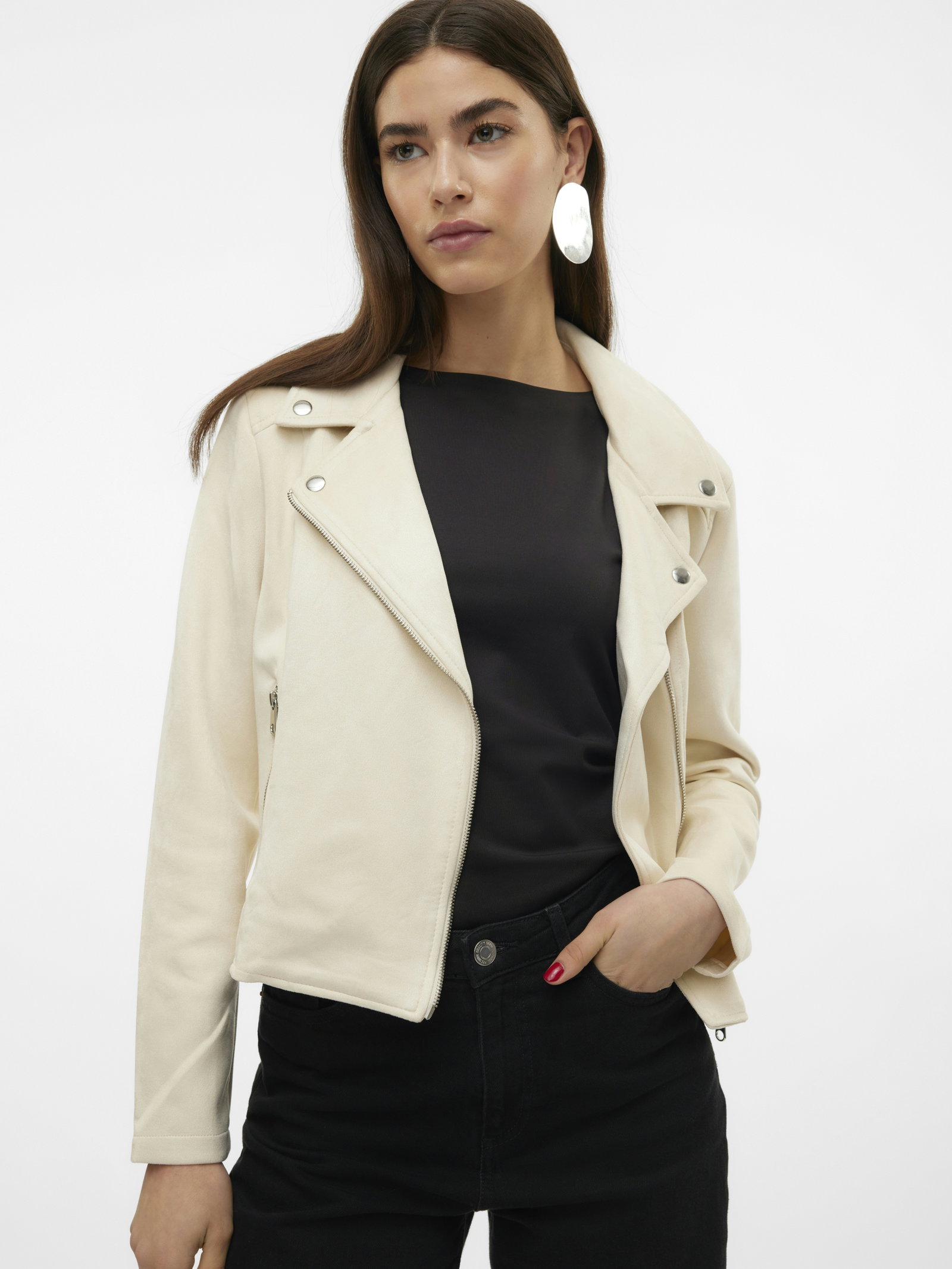 VMJOSE SHORT FAUX SUEDE JACKET GA N, Birch #5