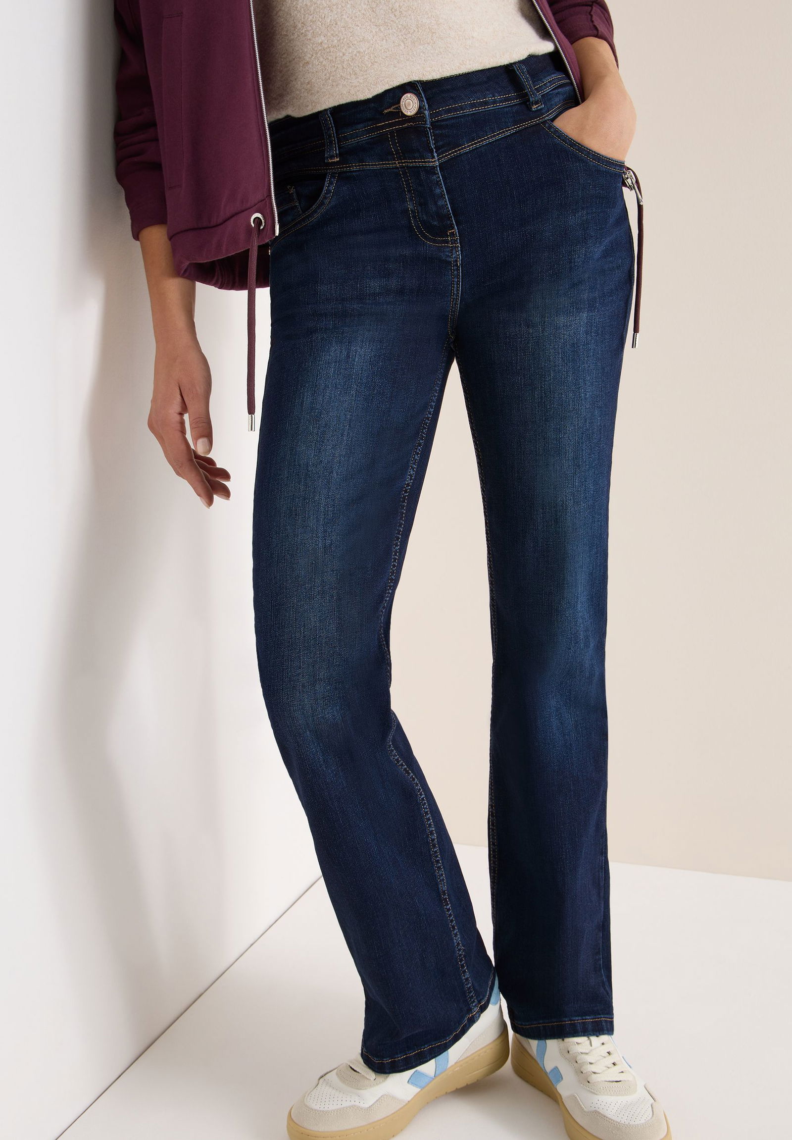 CECIL | CECIL Schmale Hose | 27/30 | dark blue wash