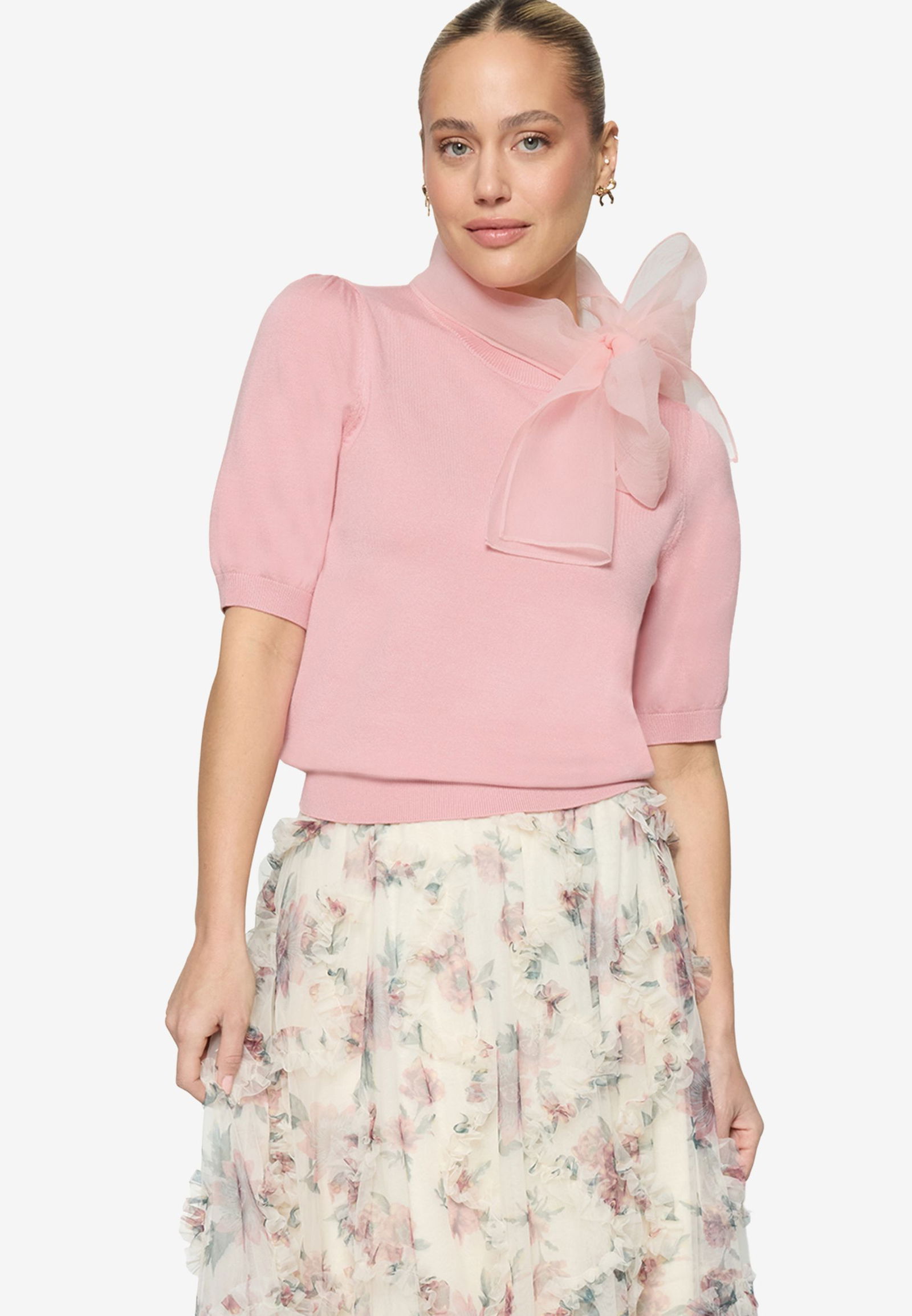 |  Strickpullover Kurz 1/2 Arm, Bridal Rose | 34