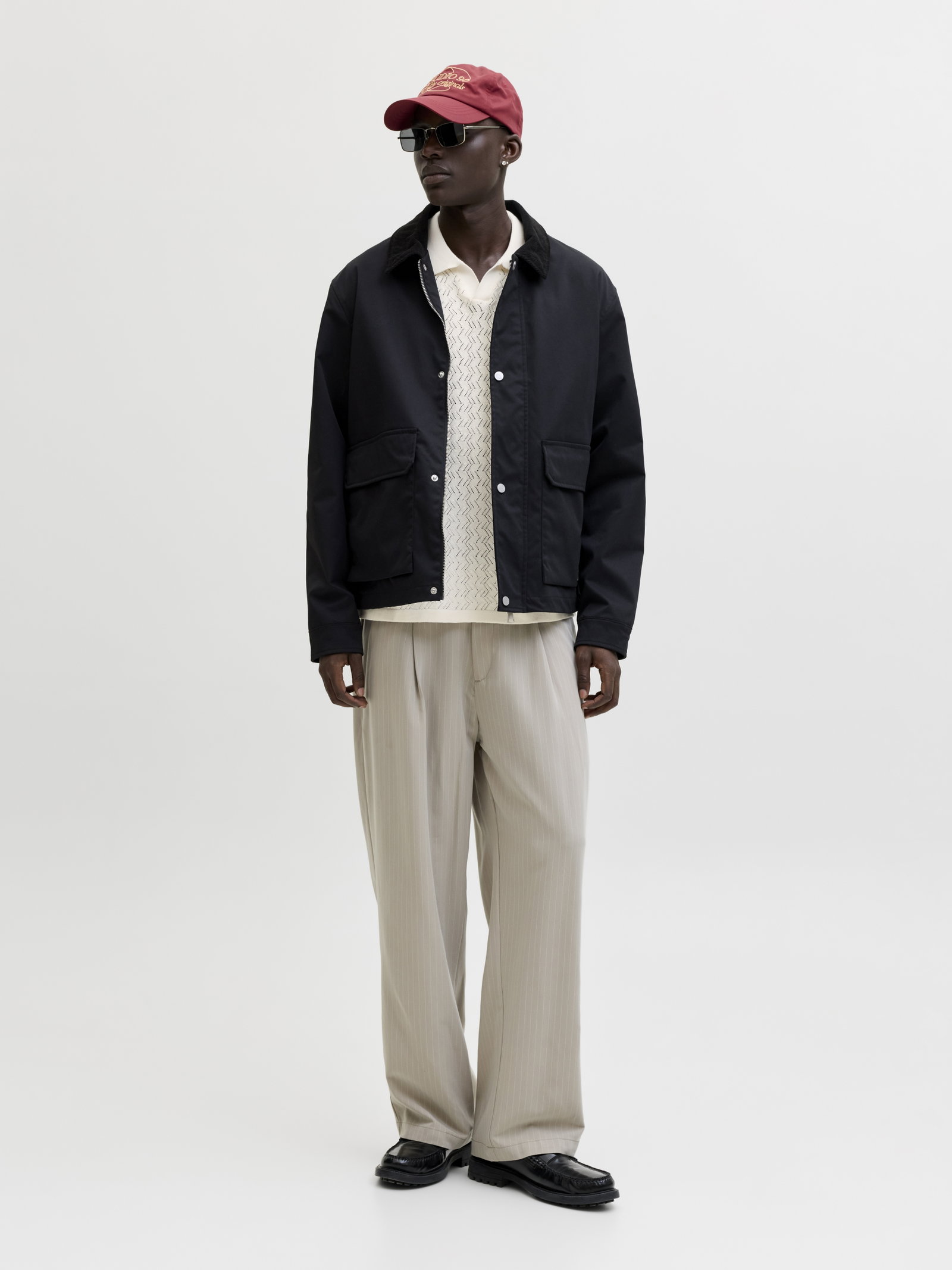 JORTYLER KNIT SS SPLIT NECK POLO SN, Sea Salt #4