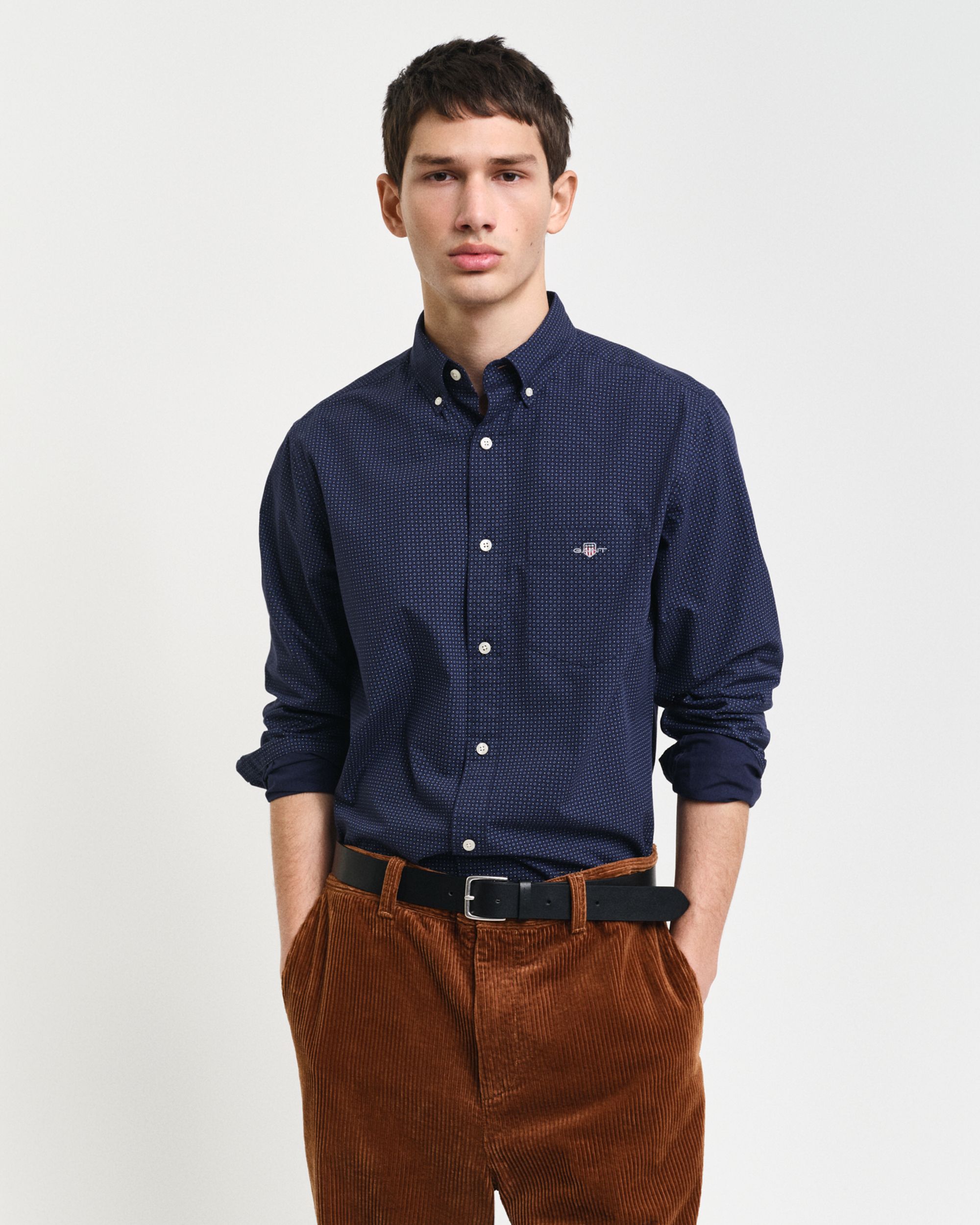 Gant |  Gant Hemd Regular Fit  | M | evening blue