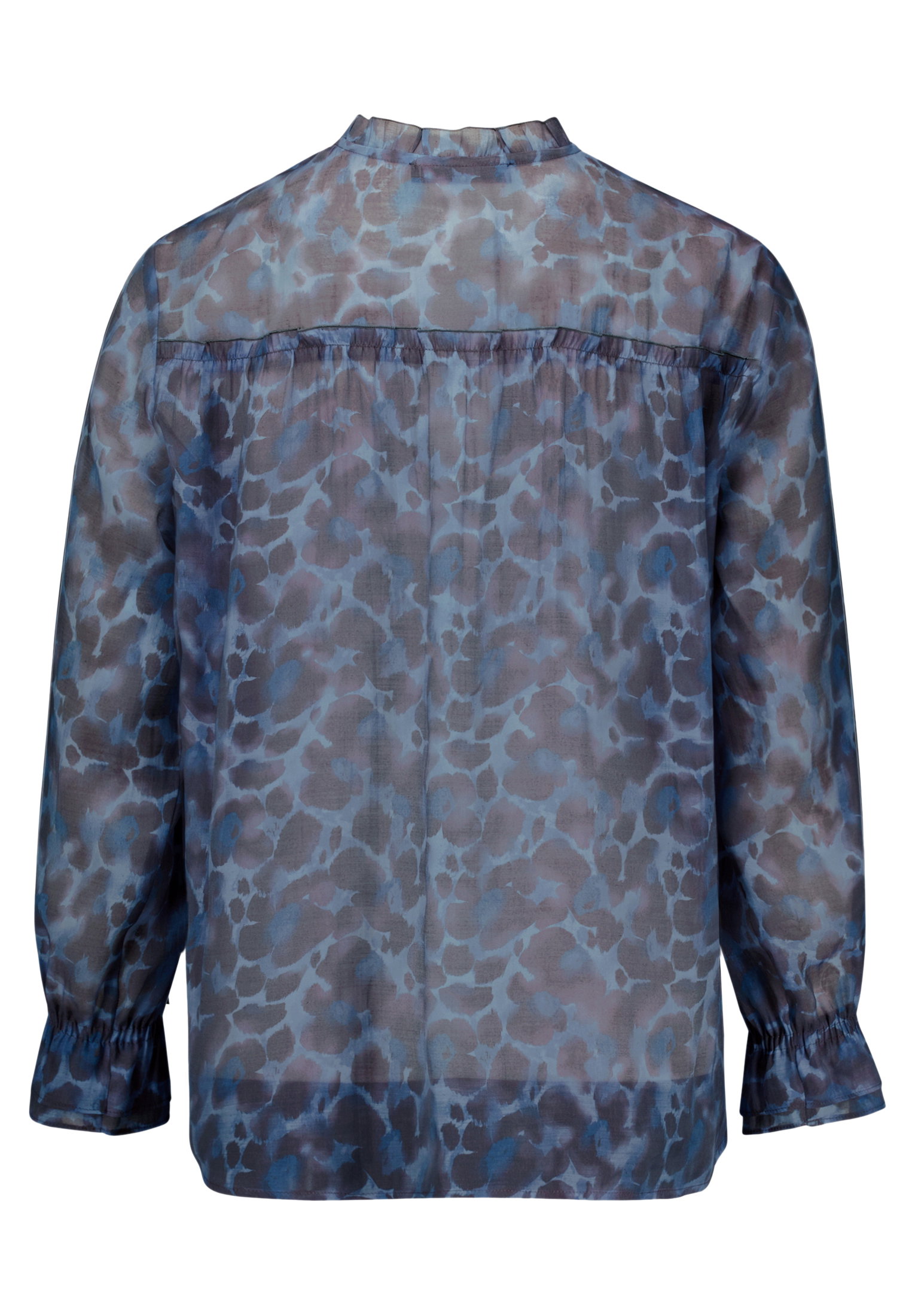 Bluse Lang 1/1 Arm, Blue/Brown #2