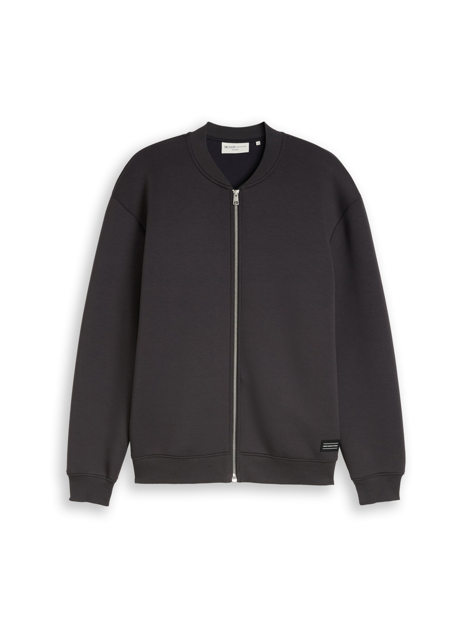 relaxed scuba bomber jacket, coal grey #1