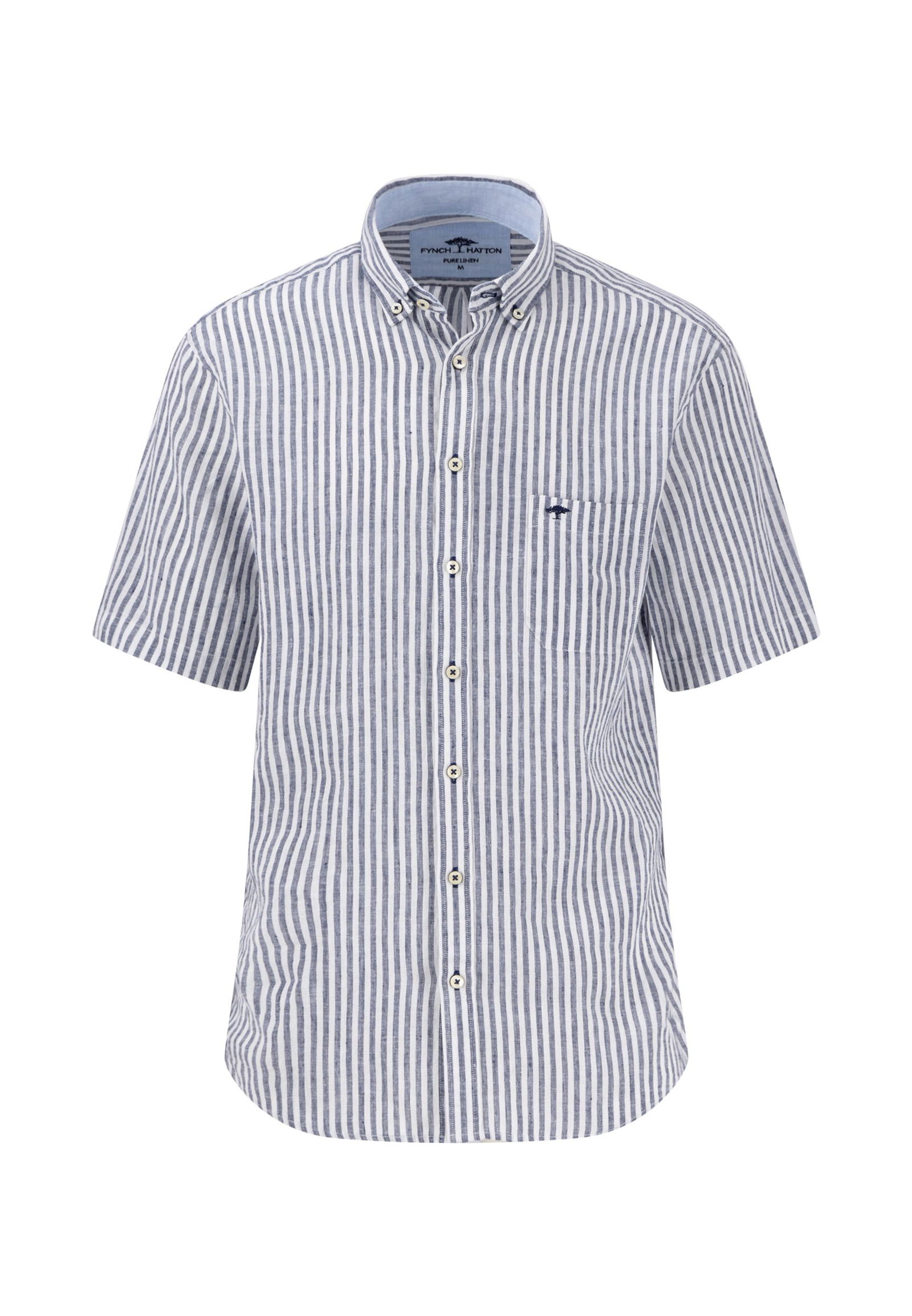 Fynch Hatton |  Fynch Hatton Hemd Regular Fit  | XL | navy