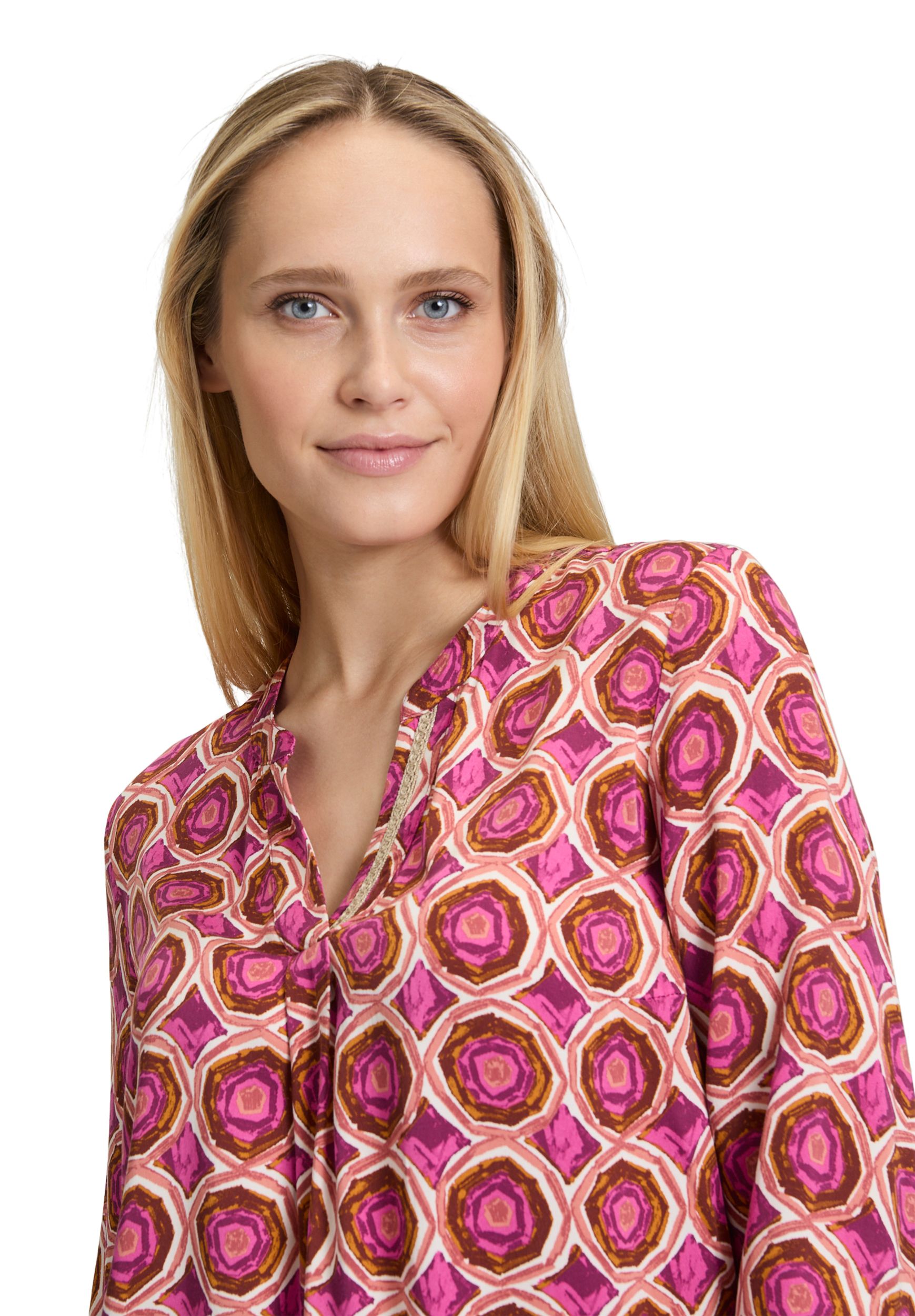 Cartoon |  Cartoon Druckbluse  | 38 | weiß/violett